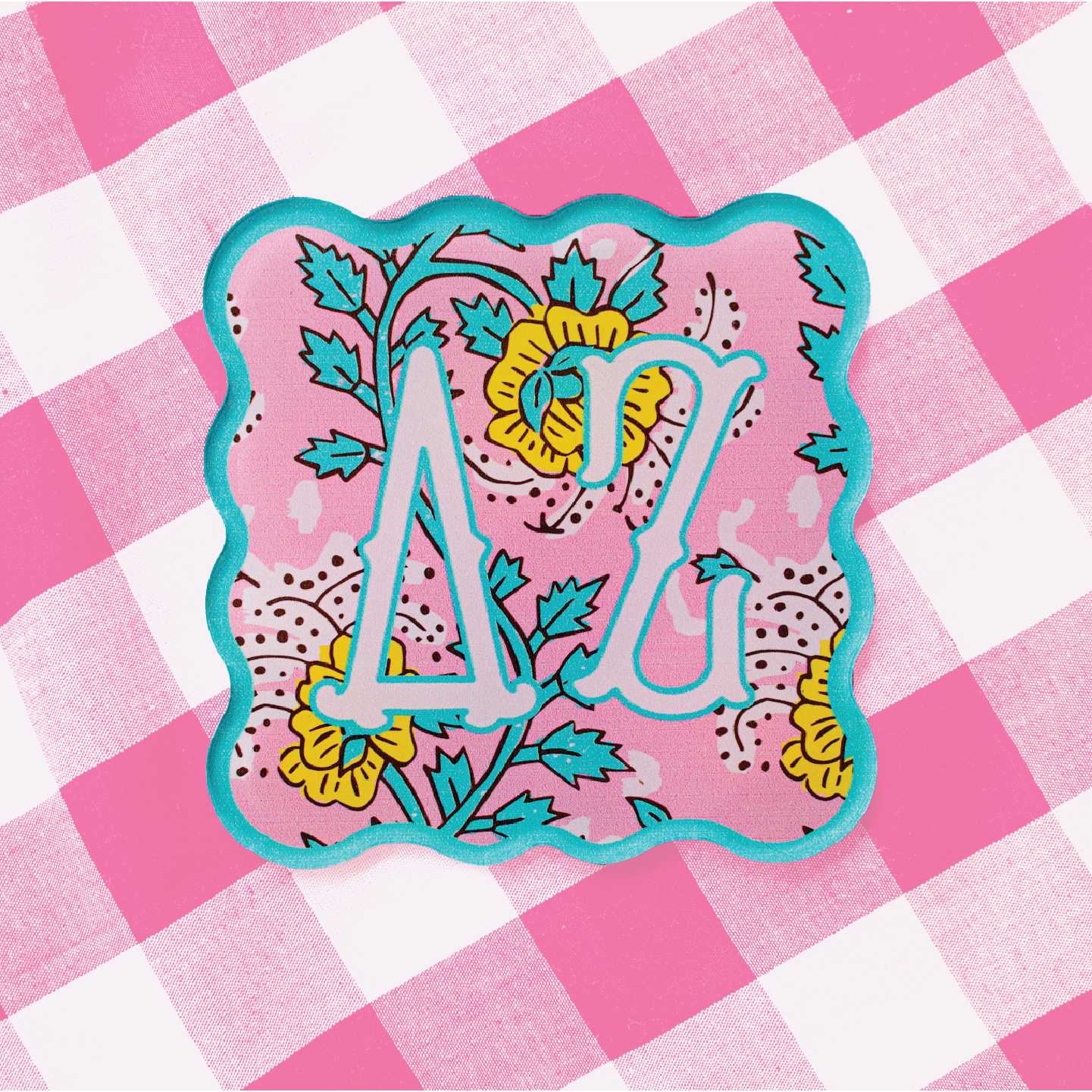 WS - Sorority Block Print Acrylic Coasters - Sets of 2 (min 4 sets)