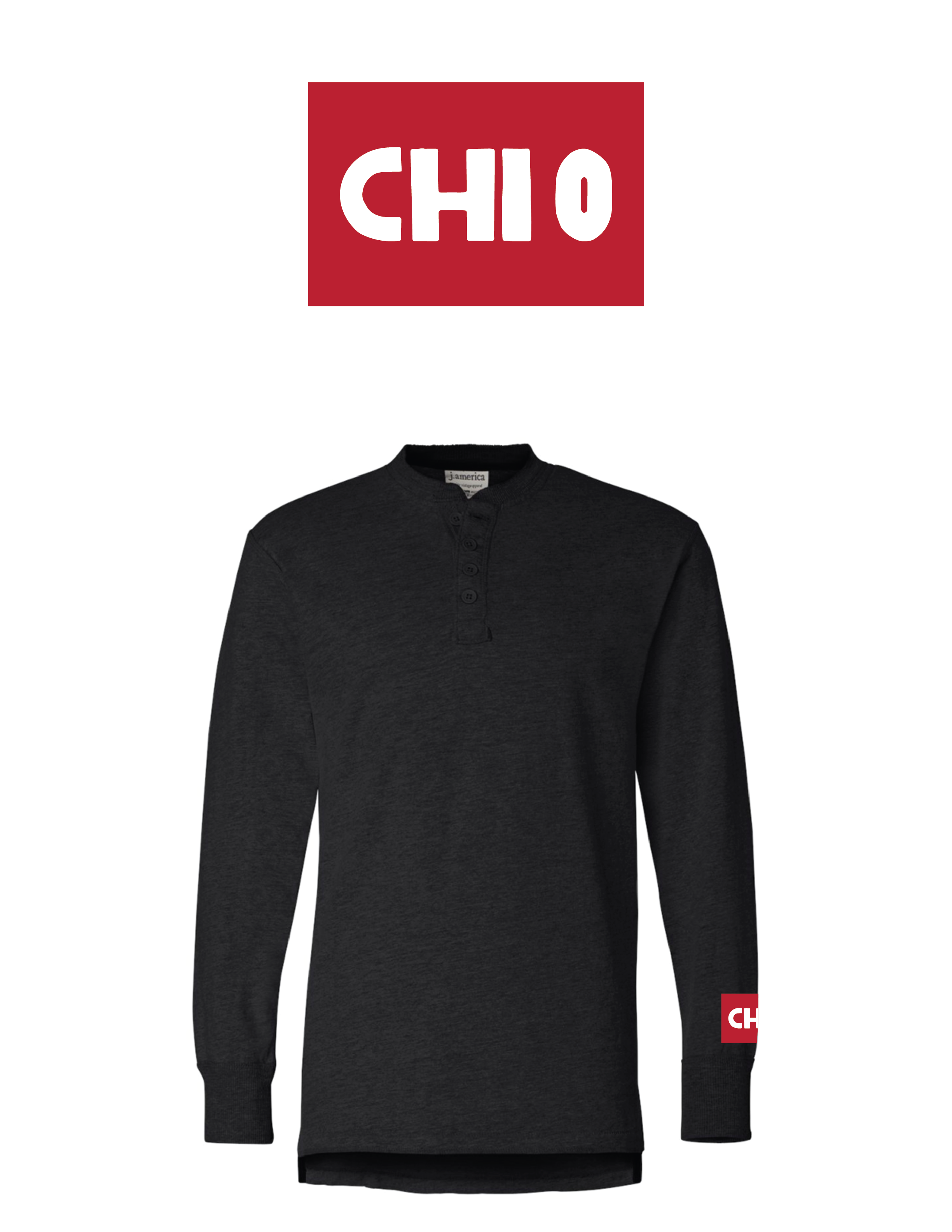 Sorority Patch greys Henley