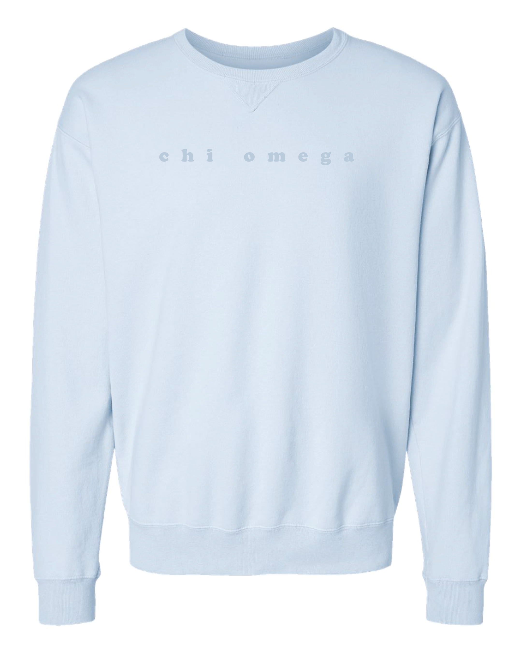 Chi O Bubble Letter Tonal Crewneck