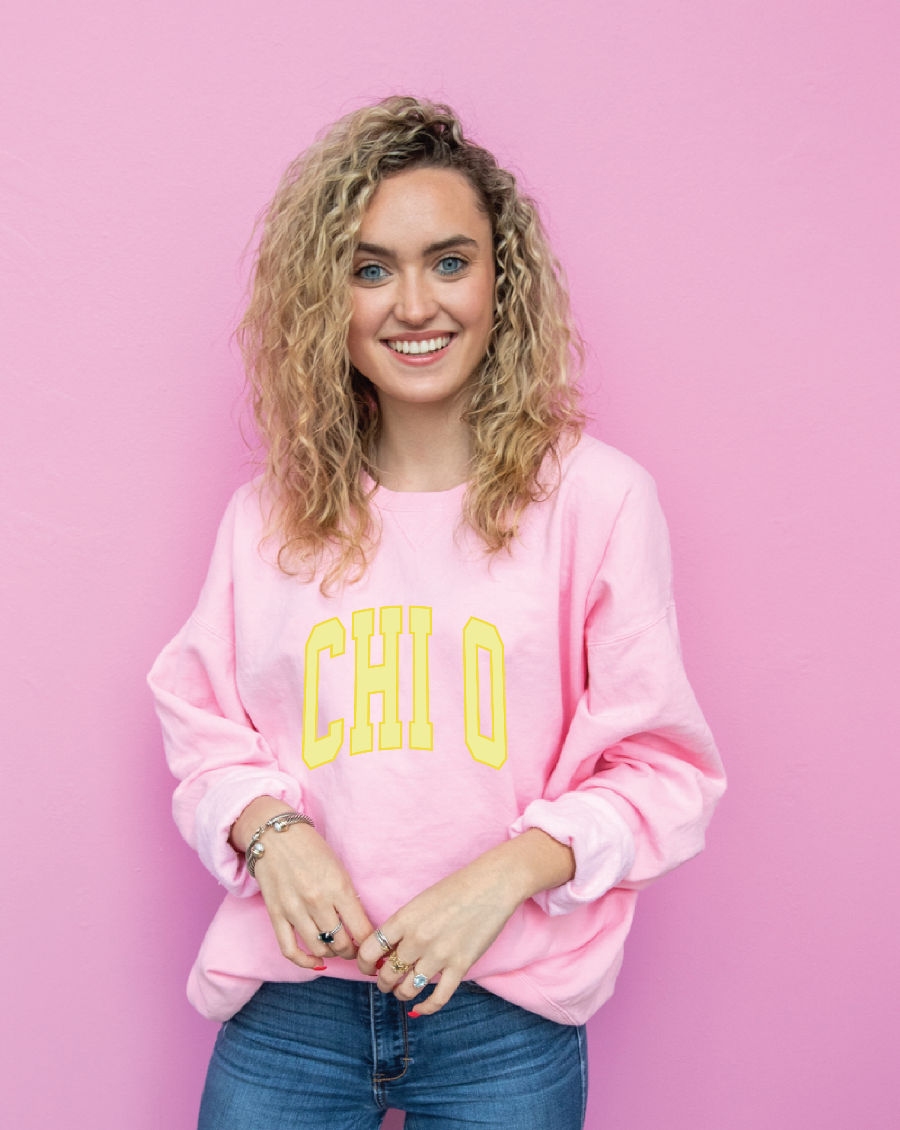 Chi O Varsity Letters Crewneck