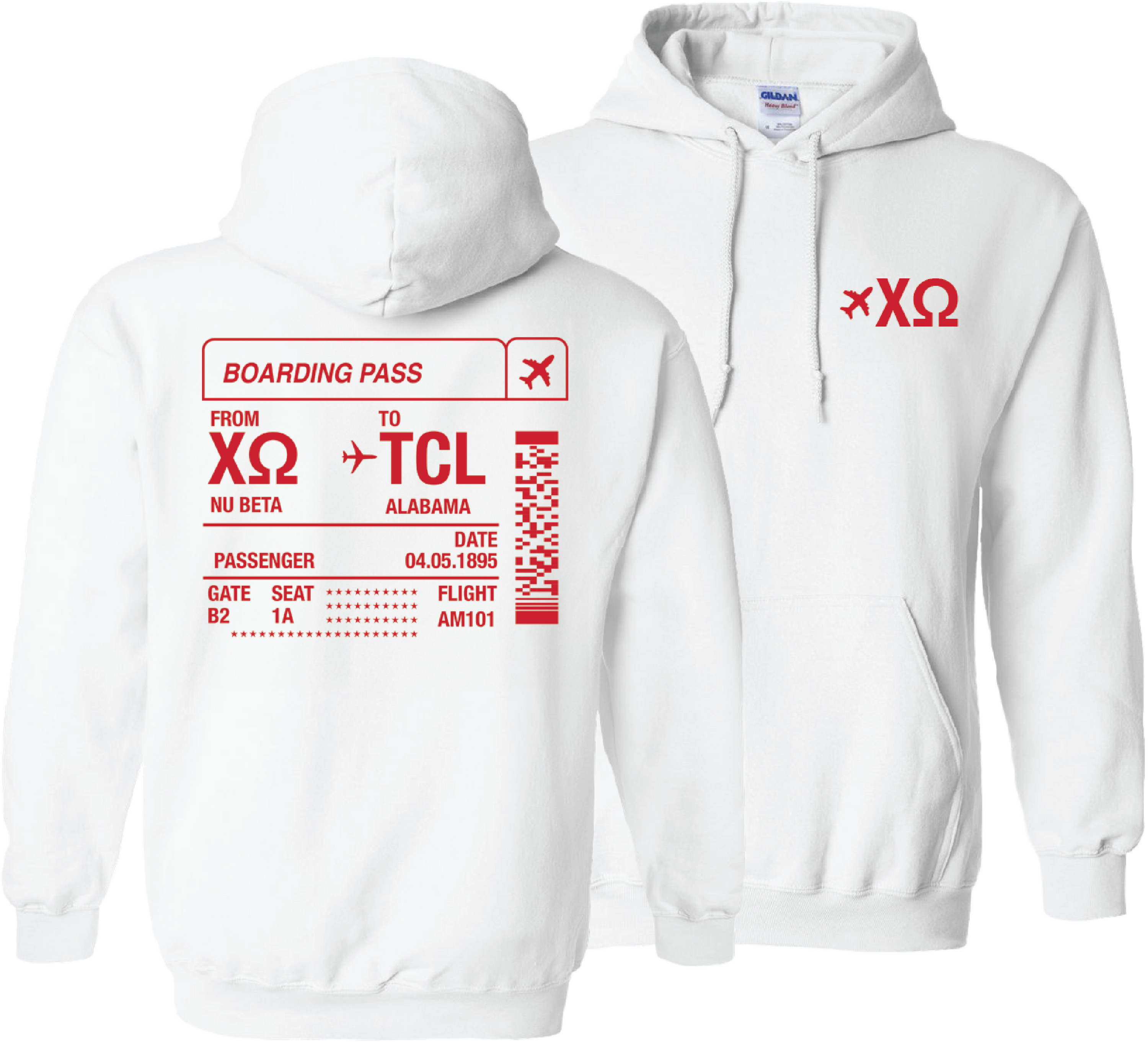 WS - Boarding Pass Hoodie $27.50 / $55