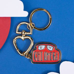 Sorority Travel Enamel Keychain