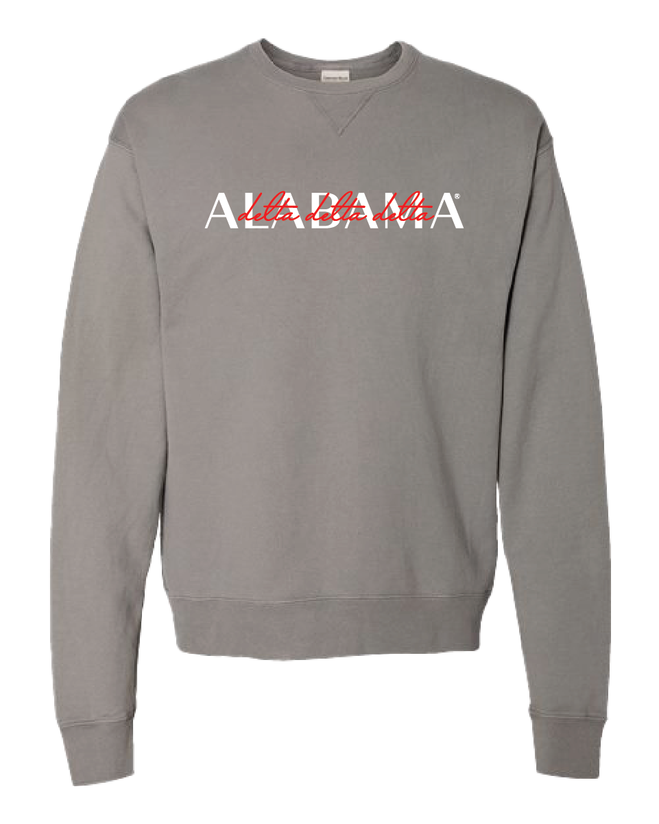 Tri Delt Double Embroidery Crewneck