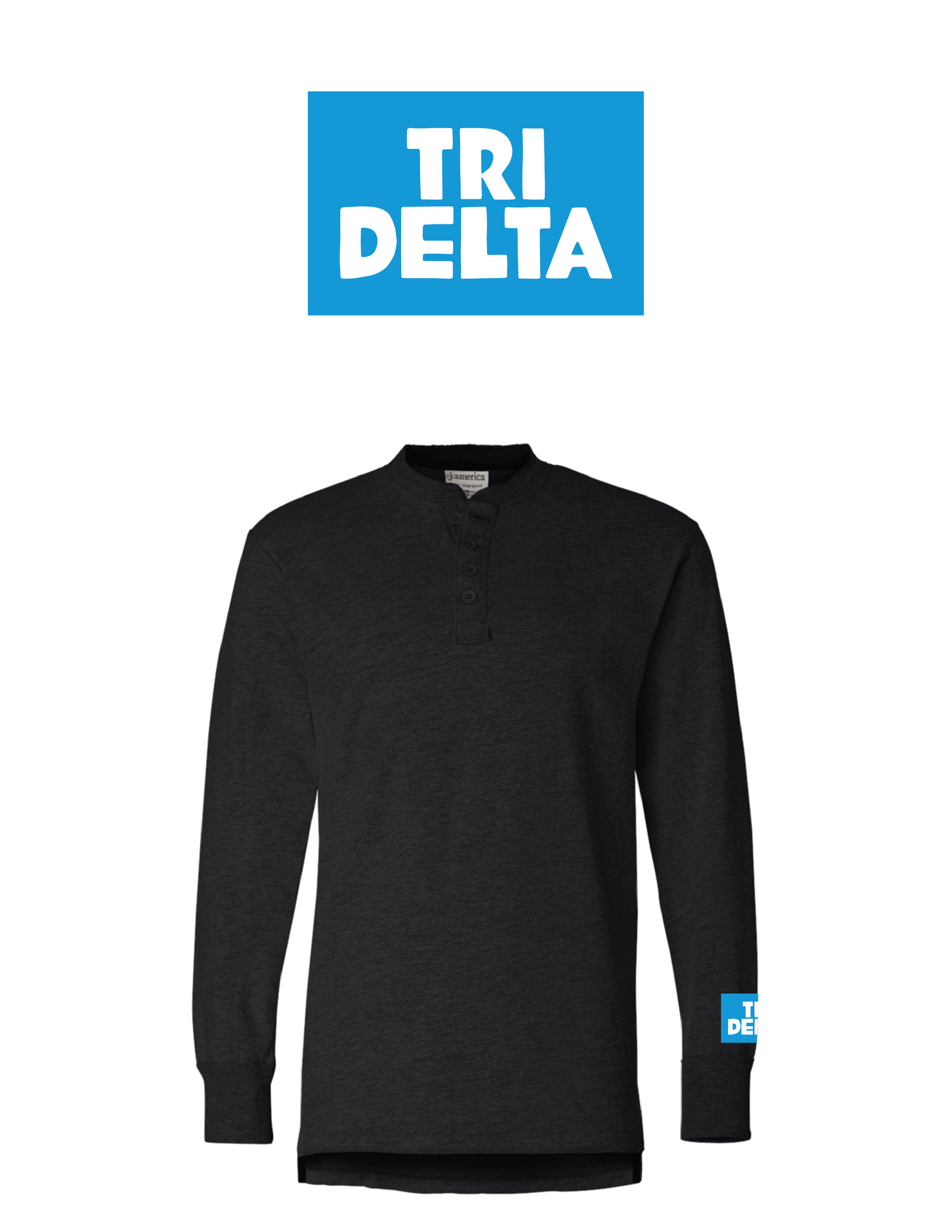 Sorority Patch greys Henley
