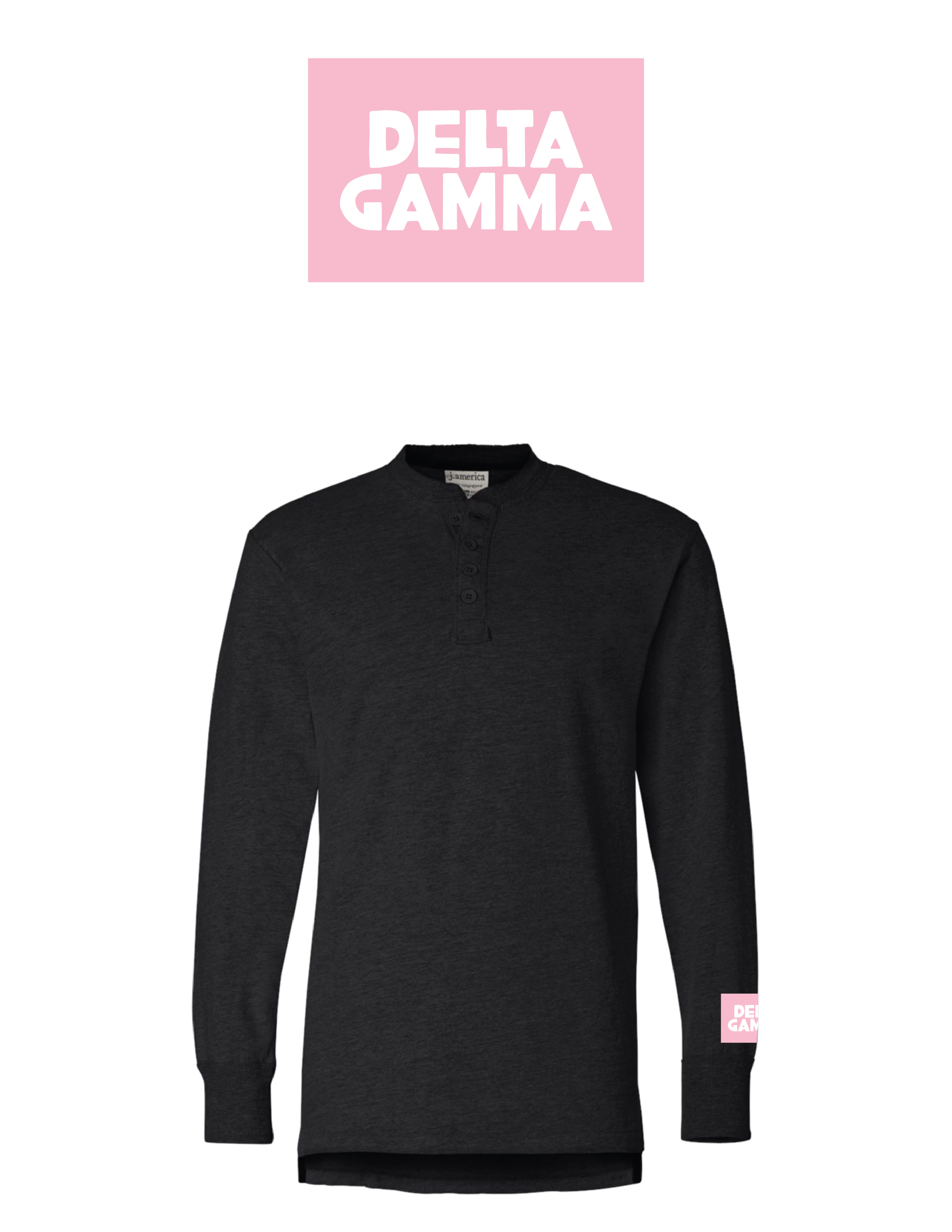 Sorority Patch greys Henley