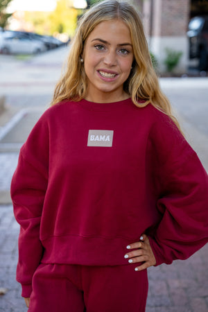 Large Bama Patch Crewnecks