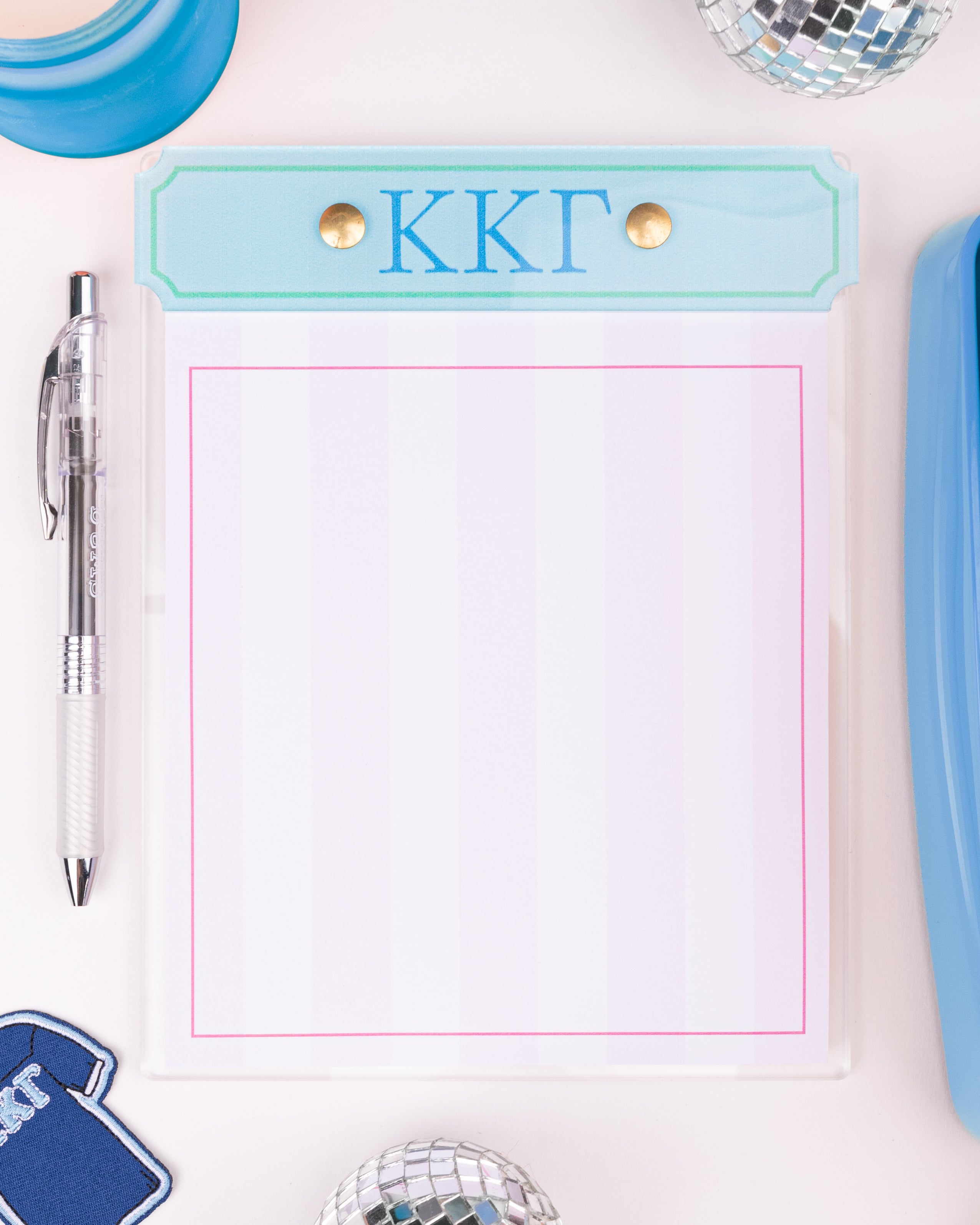 Chic Greek Acrylic Notepad