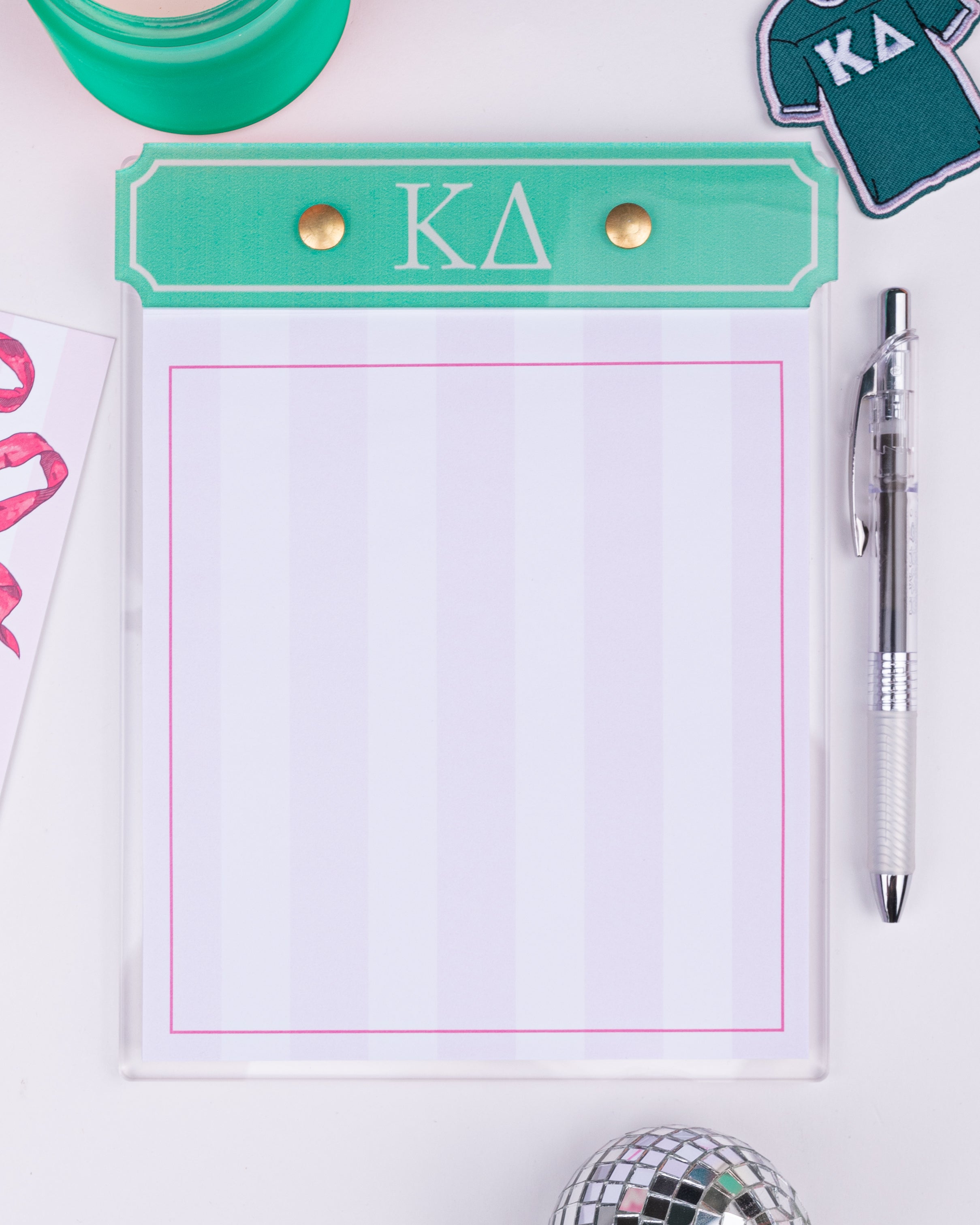 Chic Greek Acrylic Notepad