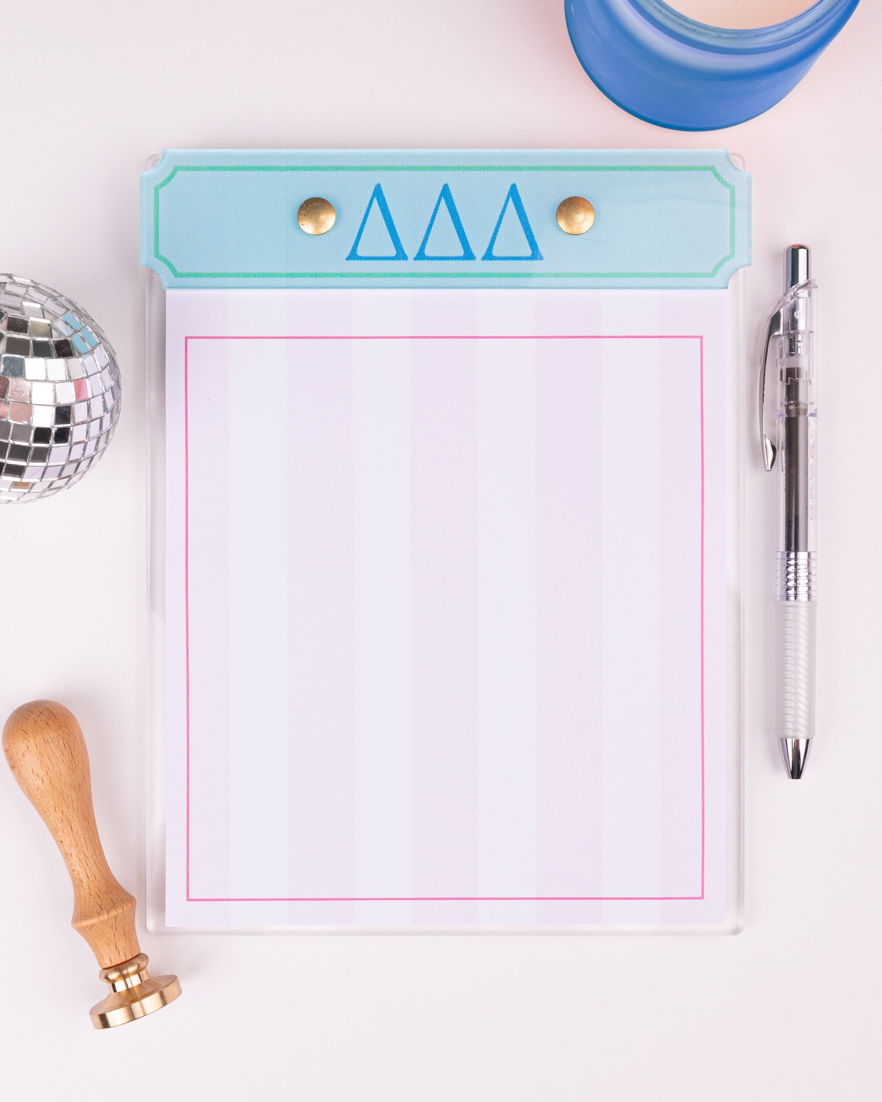 Chic Greek Acrylic Notepad