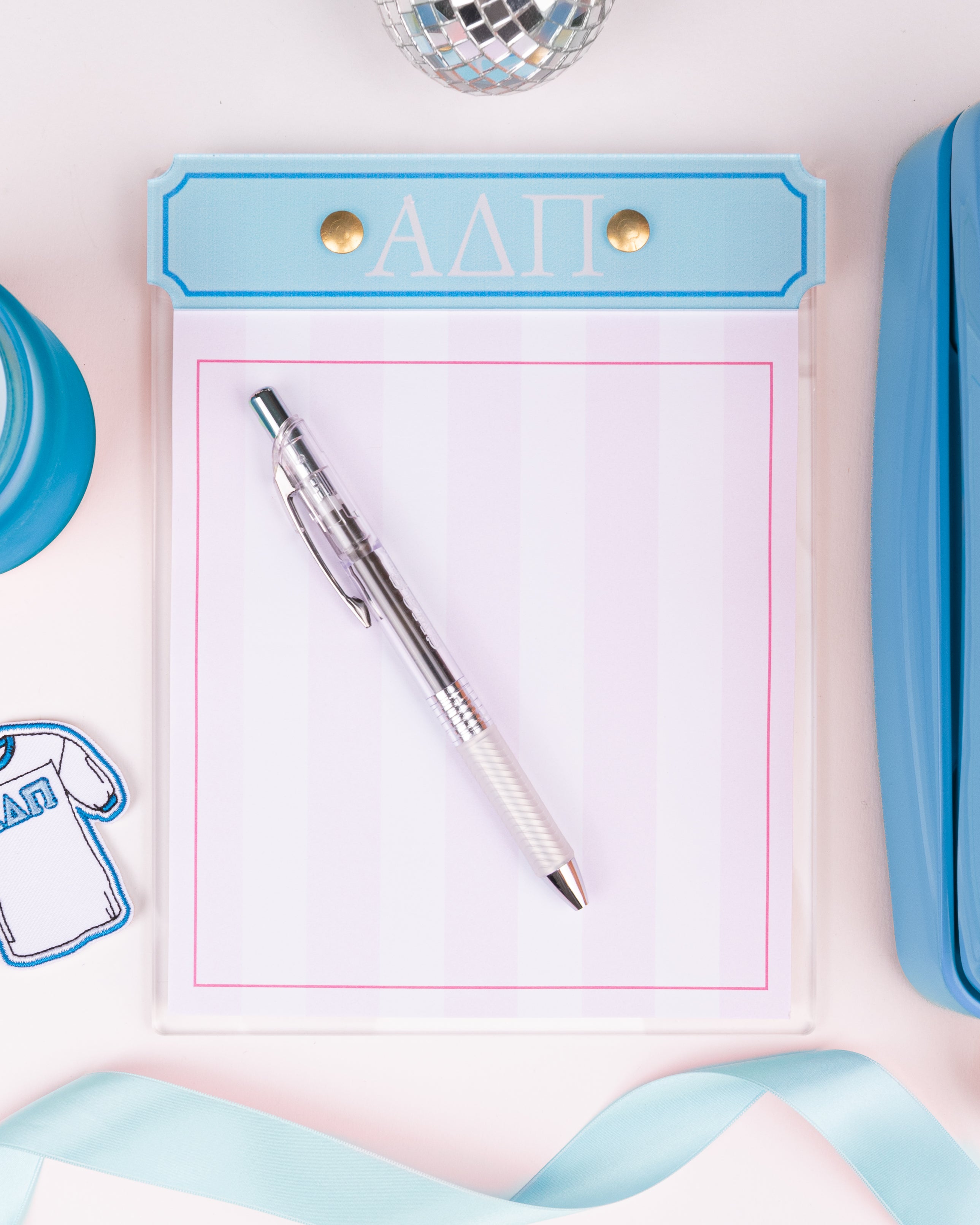 Chic Greek Acrylic Notepad