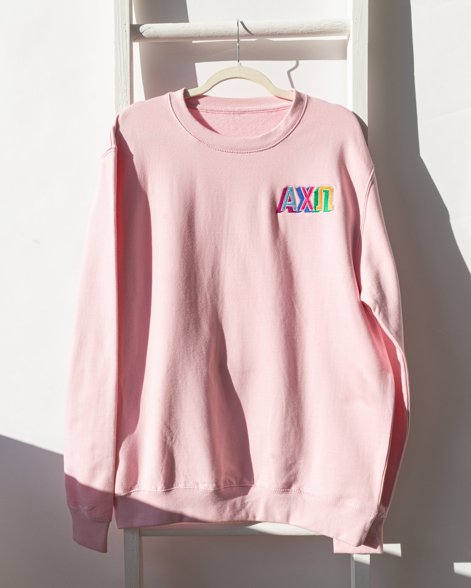 WS - Greek Block Emb Crew (min 6qty) $28/$65