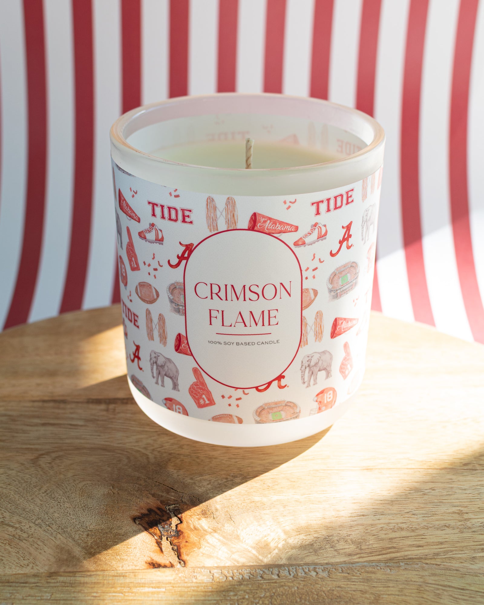 Crimson Flame Candle