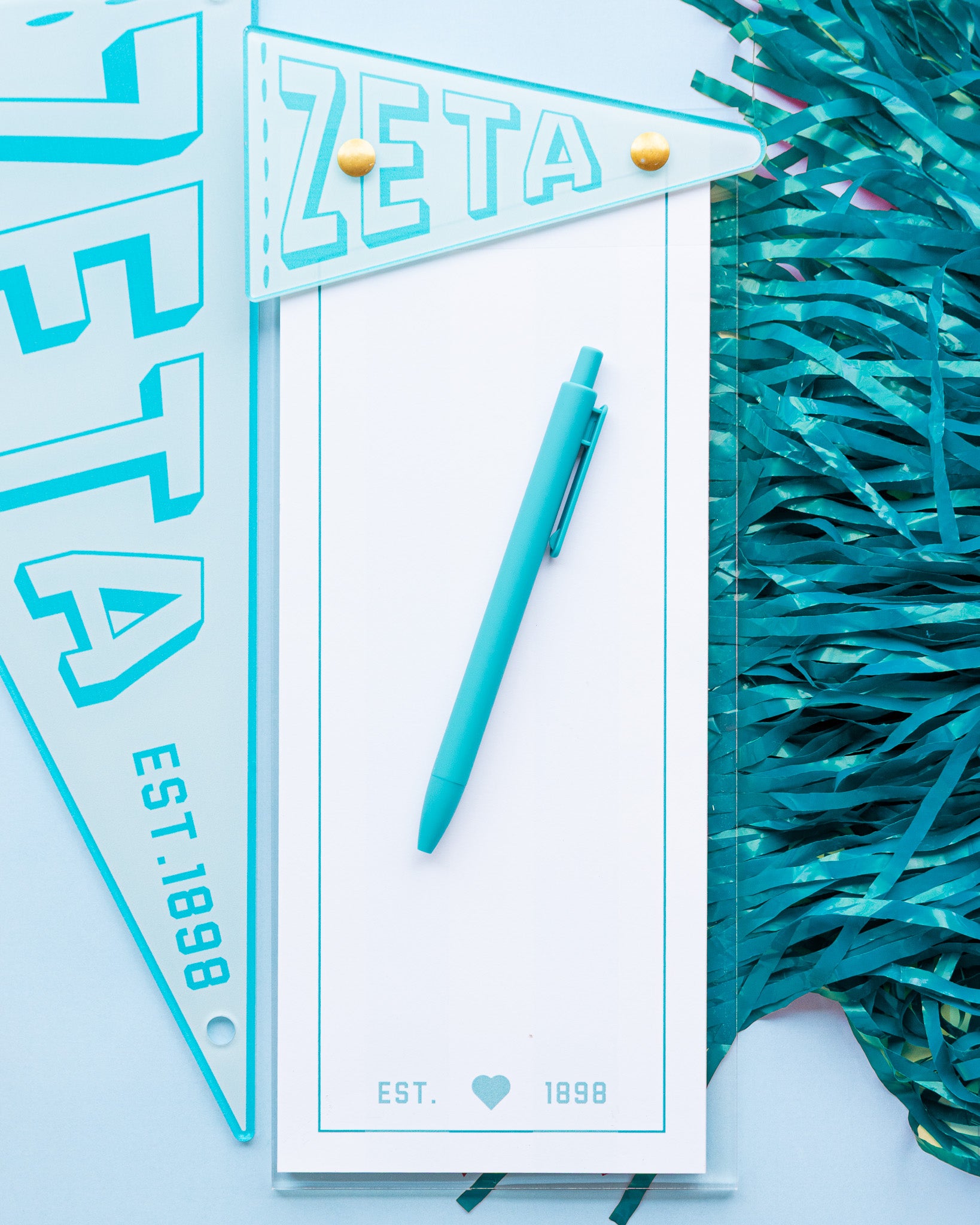 Sorority Pennant Flag Slim Acrylic Notepad