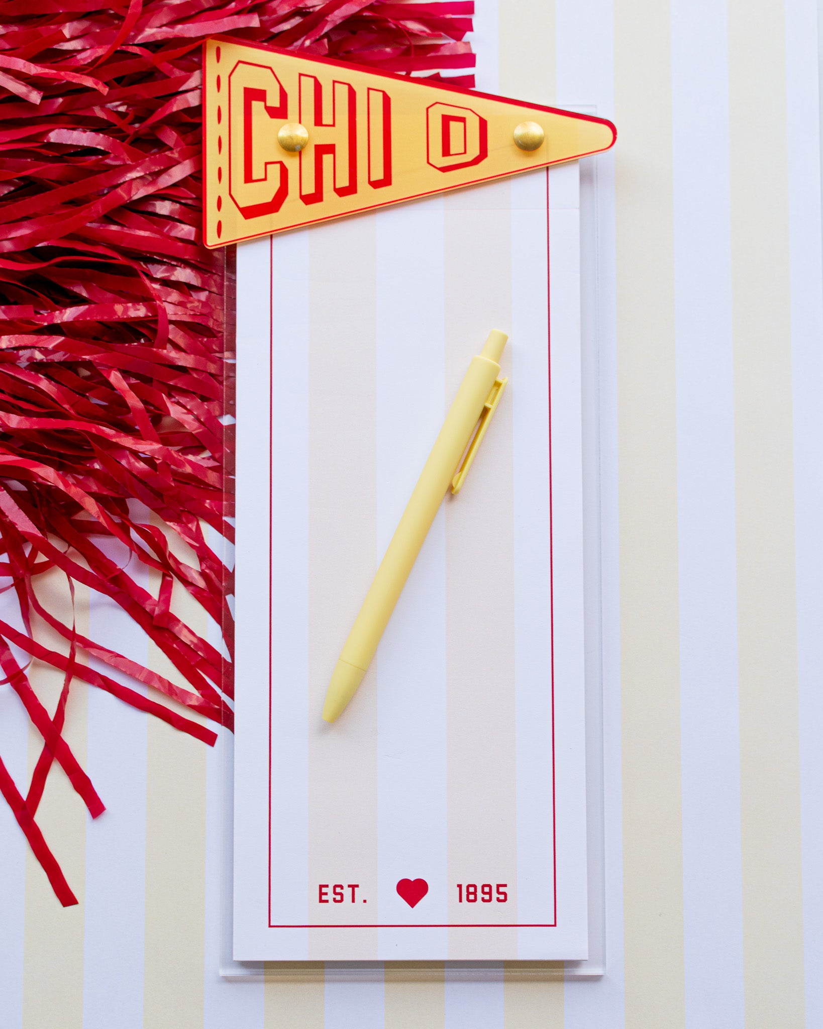 Sorority Pennant Flag Slim Acrylic Notepad