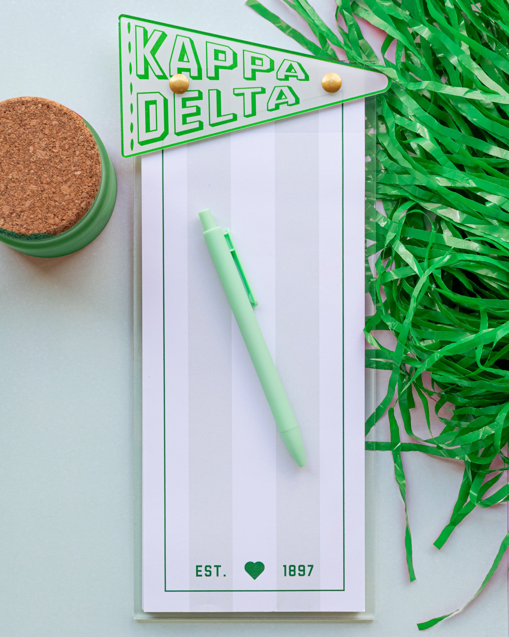 Sorority Pennant Flag Slim Acrylic Notepad