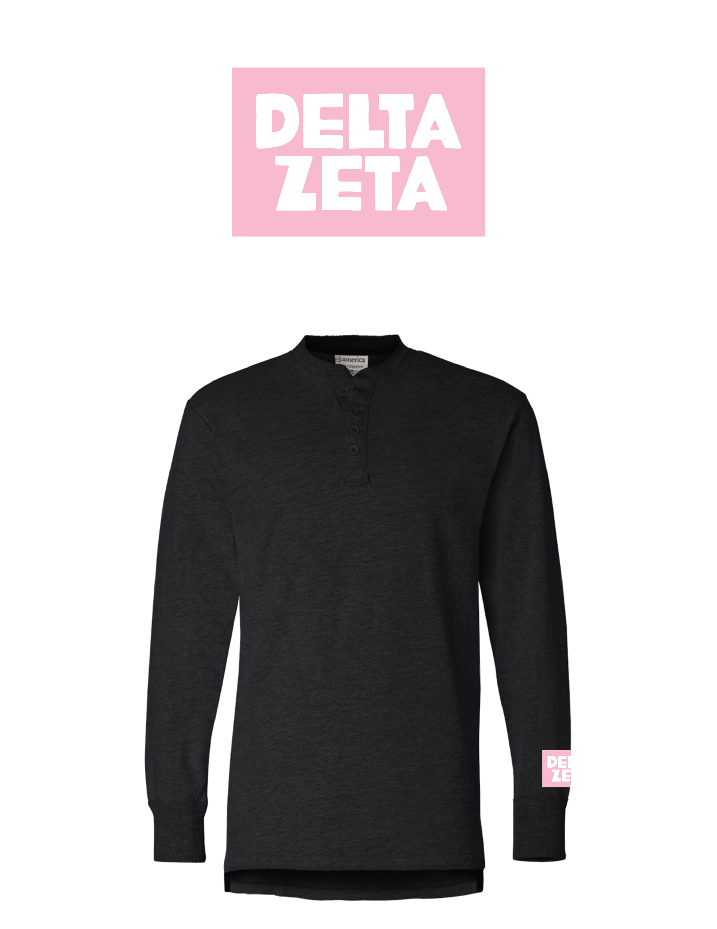 Sorority Patch greys Henley