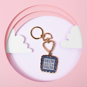 Sorority Travel Enamel Keychain