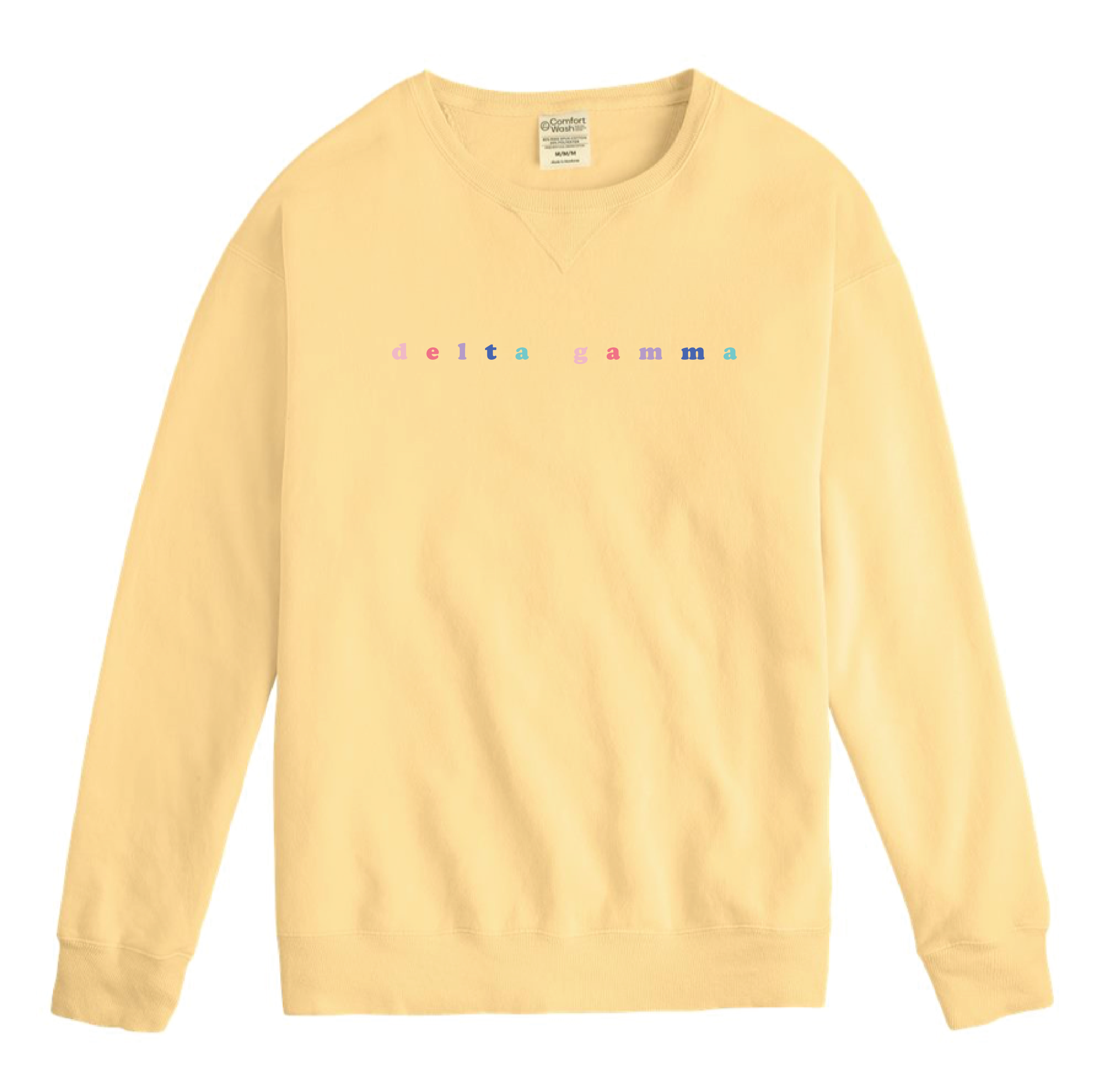 DG Bubble Letter Rainbow Crewneck