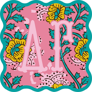 Sorority Block Print Acrylic Single Coasters