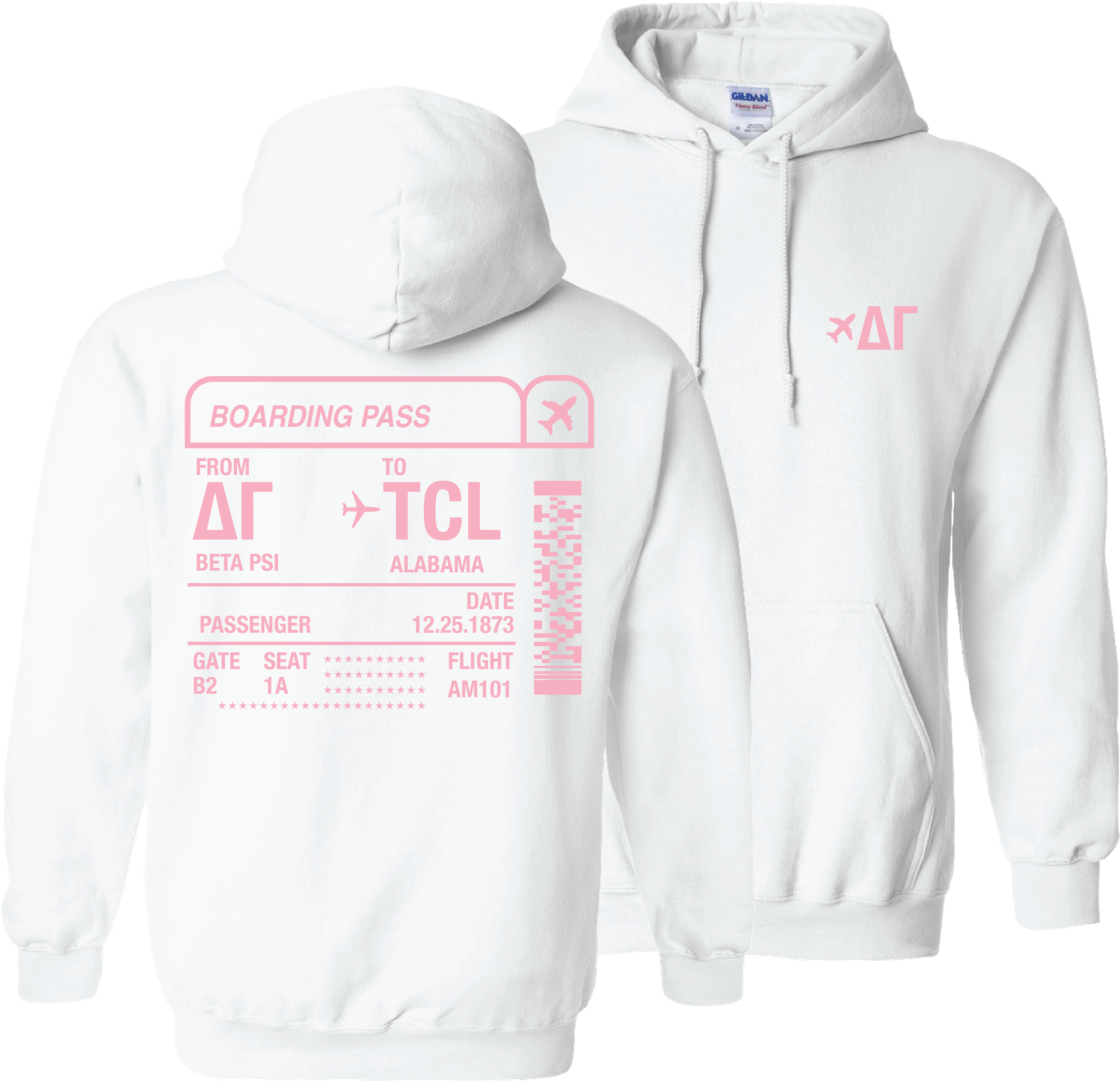 WS - Boarding Pass Hoodie $27.50 / $55