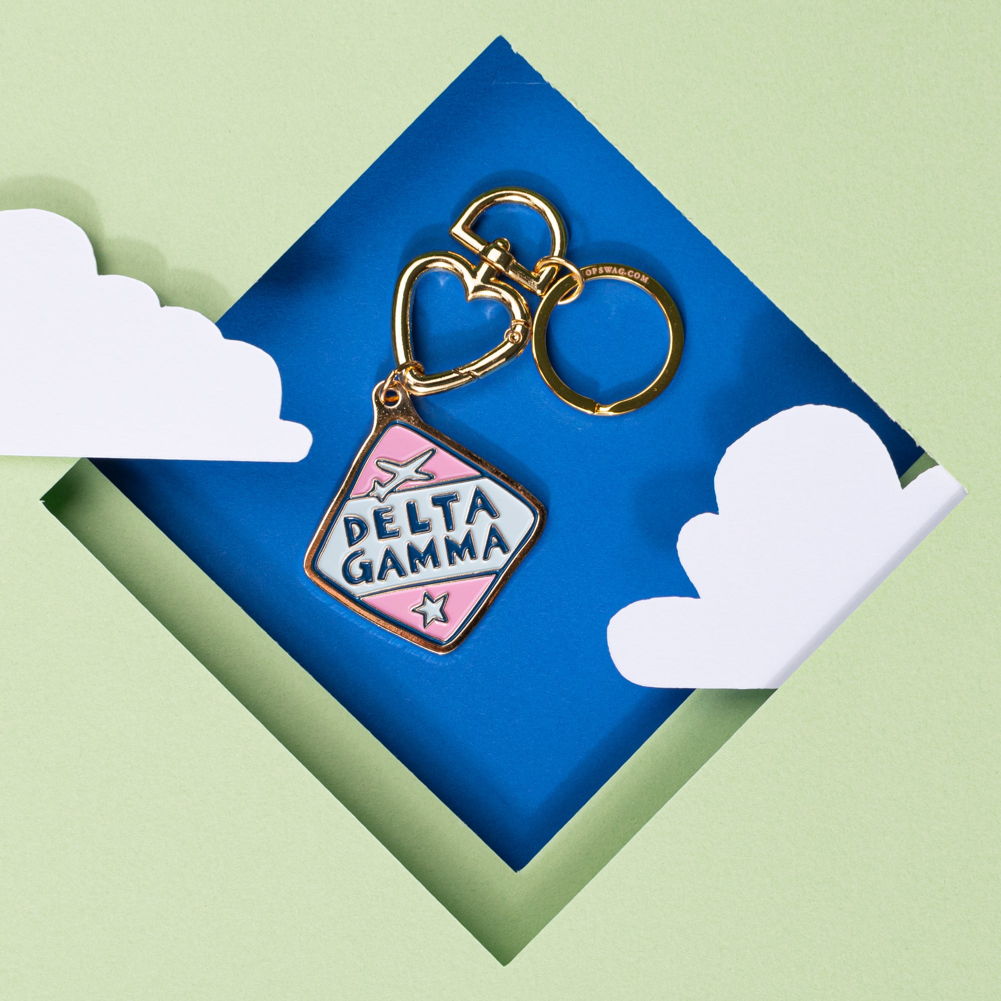 Sorority Travel Enamel Keychain