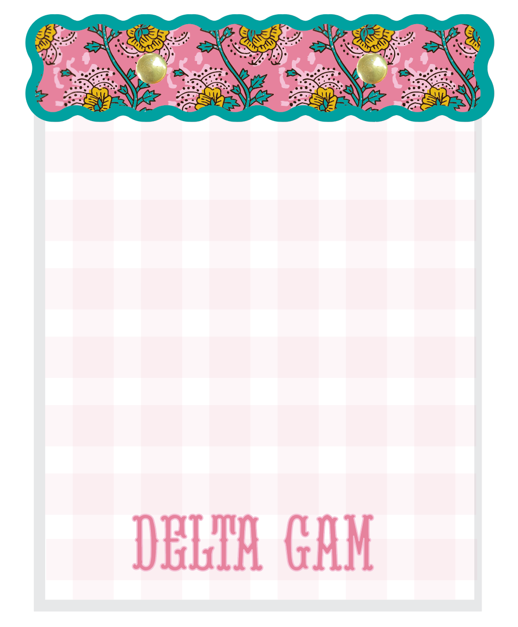 Block Print Sorority Notepads