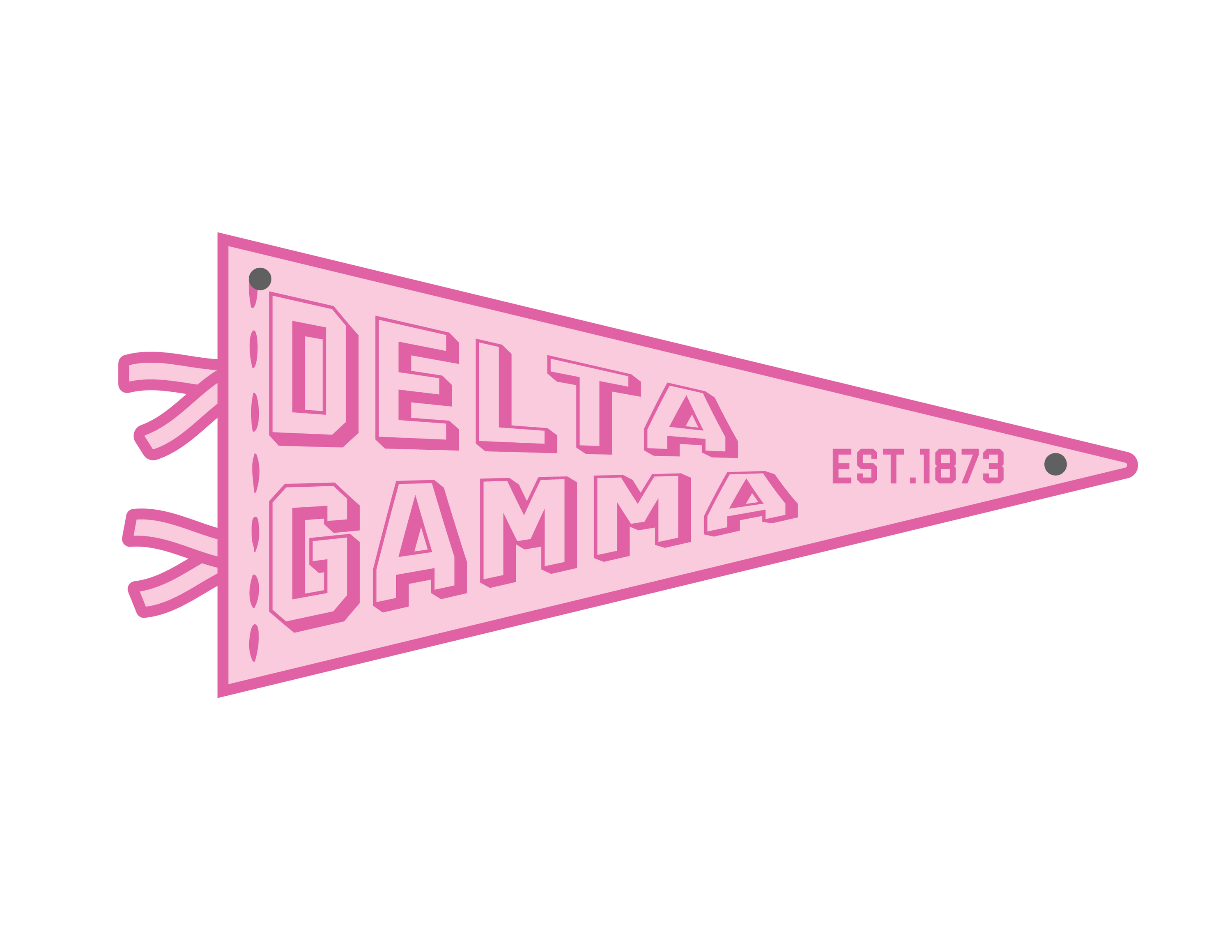 Sorority Acrylic Pennant Flag Door Hangers