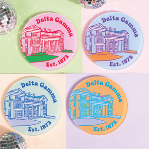 Sorority Acrylic Popart Coasters (Set of 4 - University of Alabama Houses)