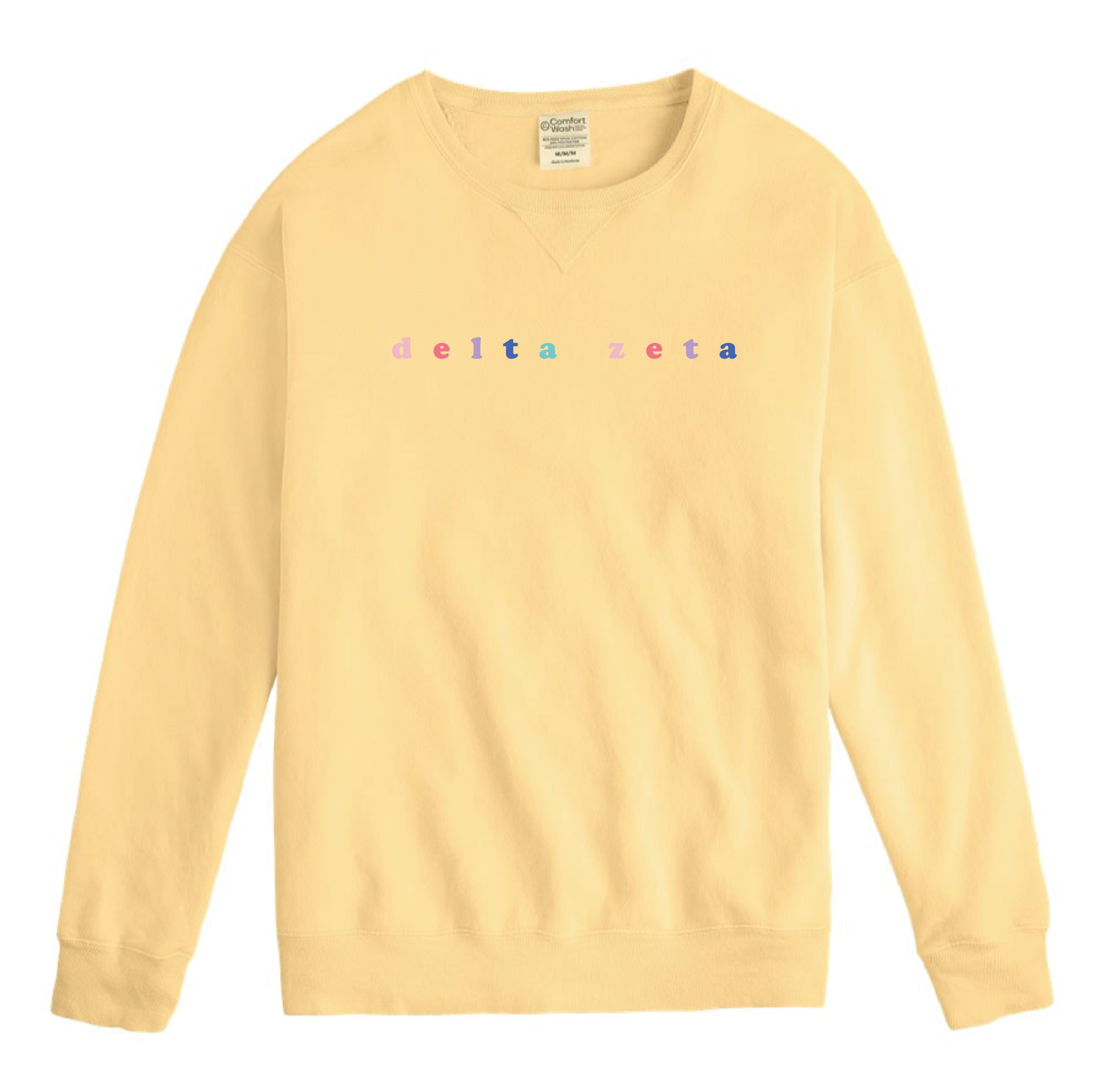 DZ Bubble Letter Rainbow Crewneck