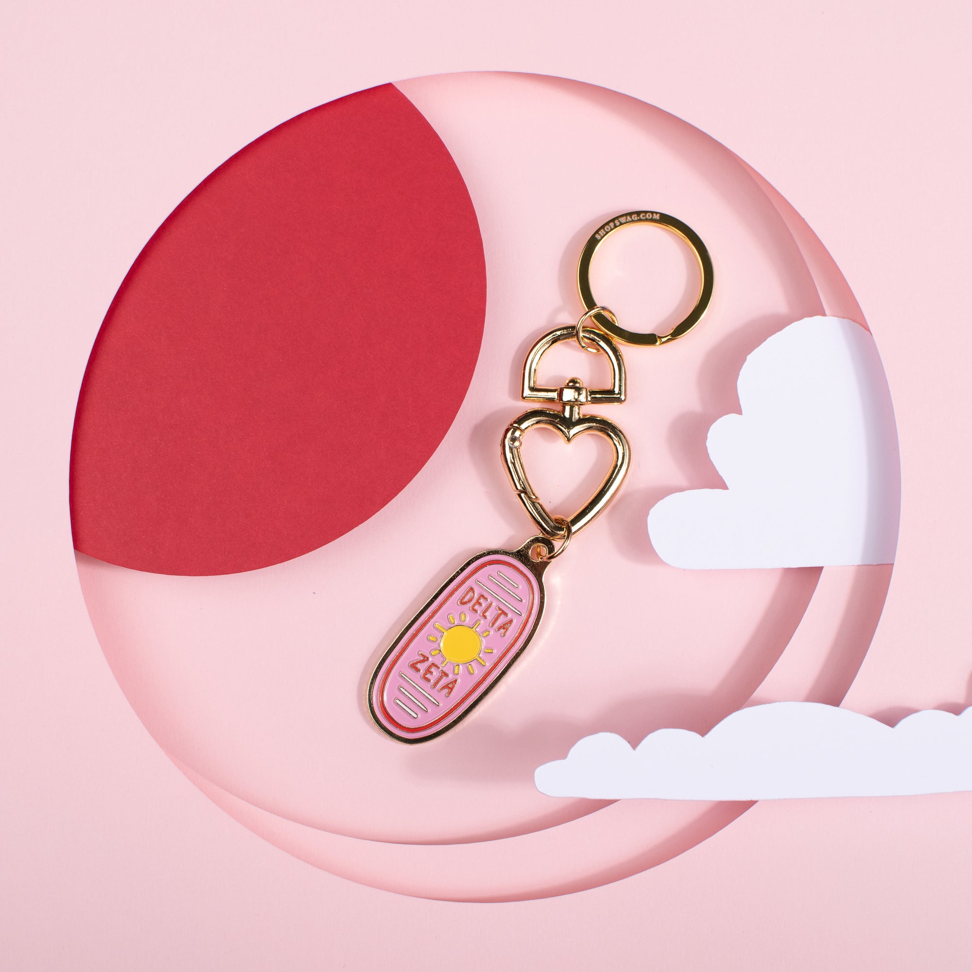 Sorority Travel Enamel Keychain