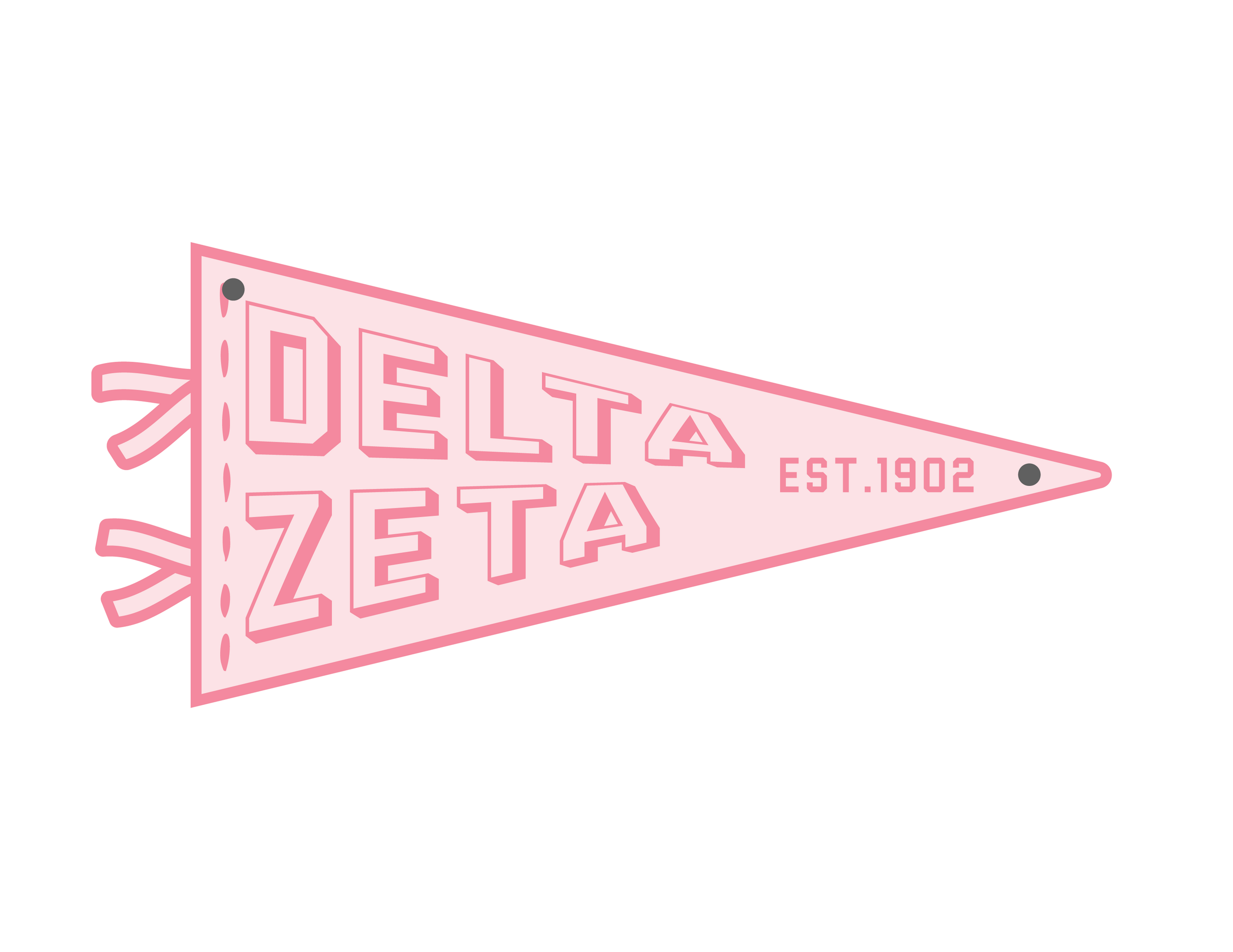 Sorority Acrylic Pennant Flag Door Hangers