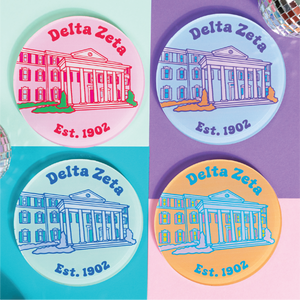 Sorority Acrylic Popart Coasters (Set of 4 - University of Alabama Houses)