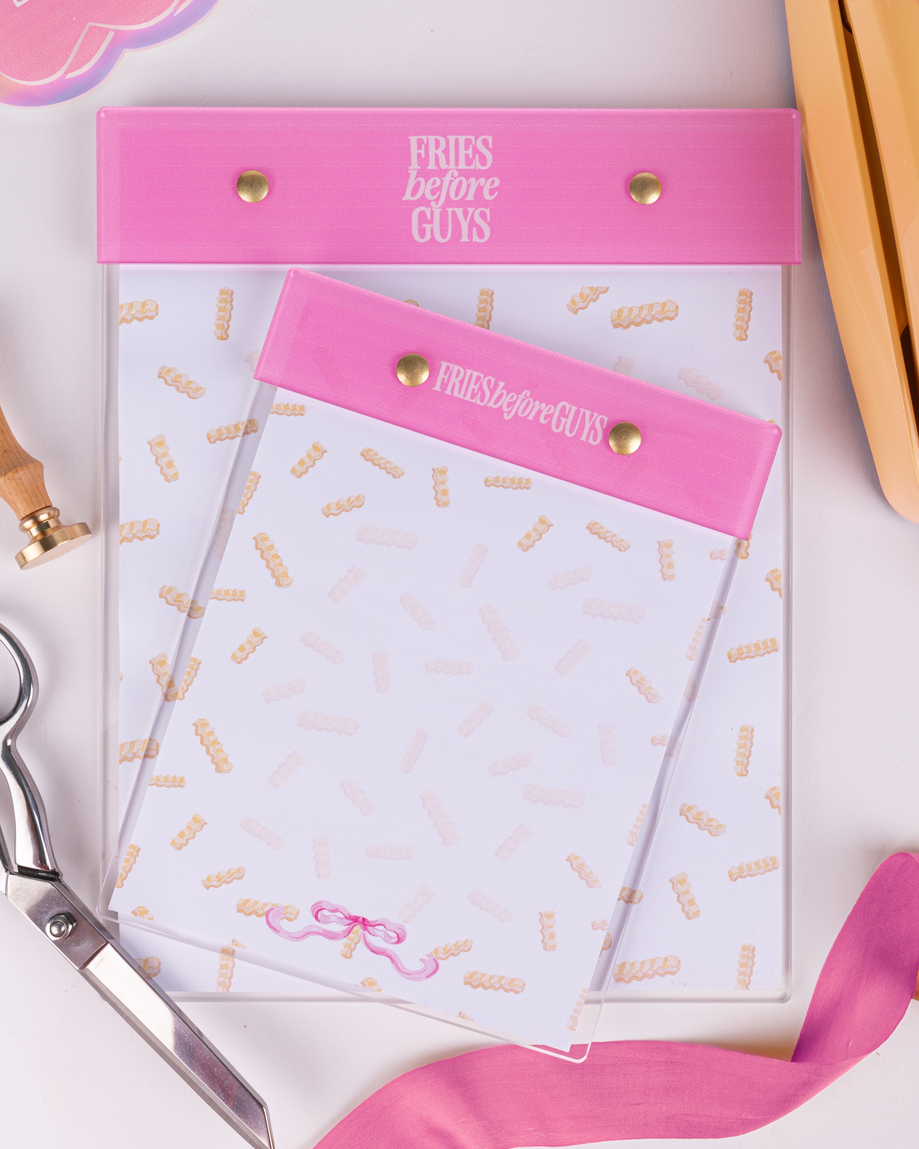 Fries Before Guys Acrylic Notepad