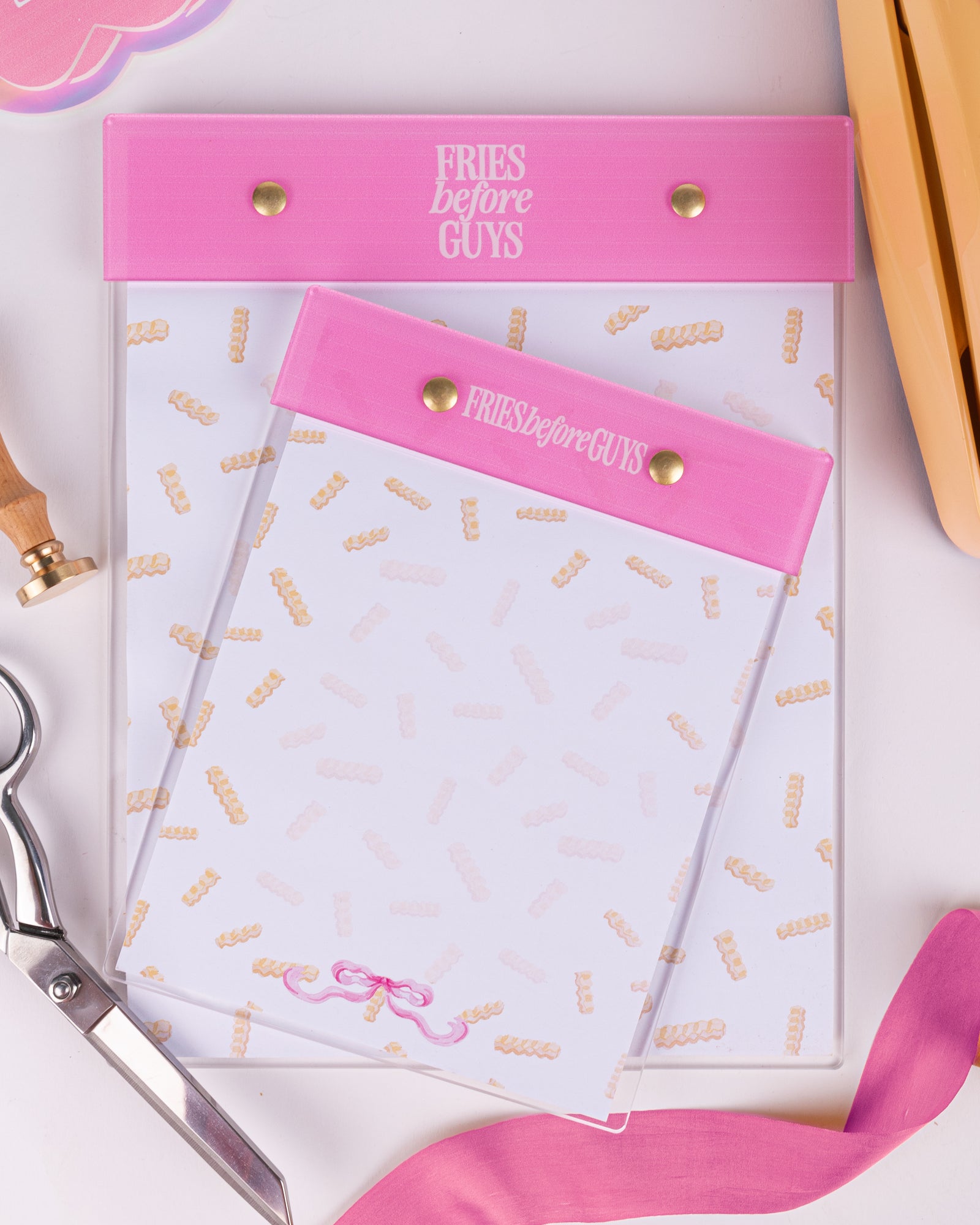 Fries Before Guys Acrylic Notepad