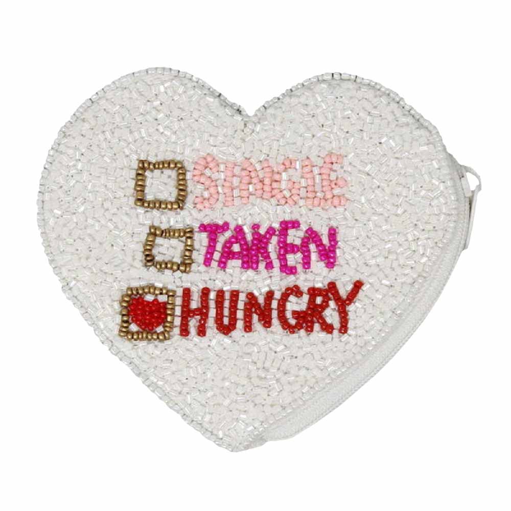 Valentines Beaded Pouch