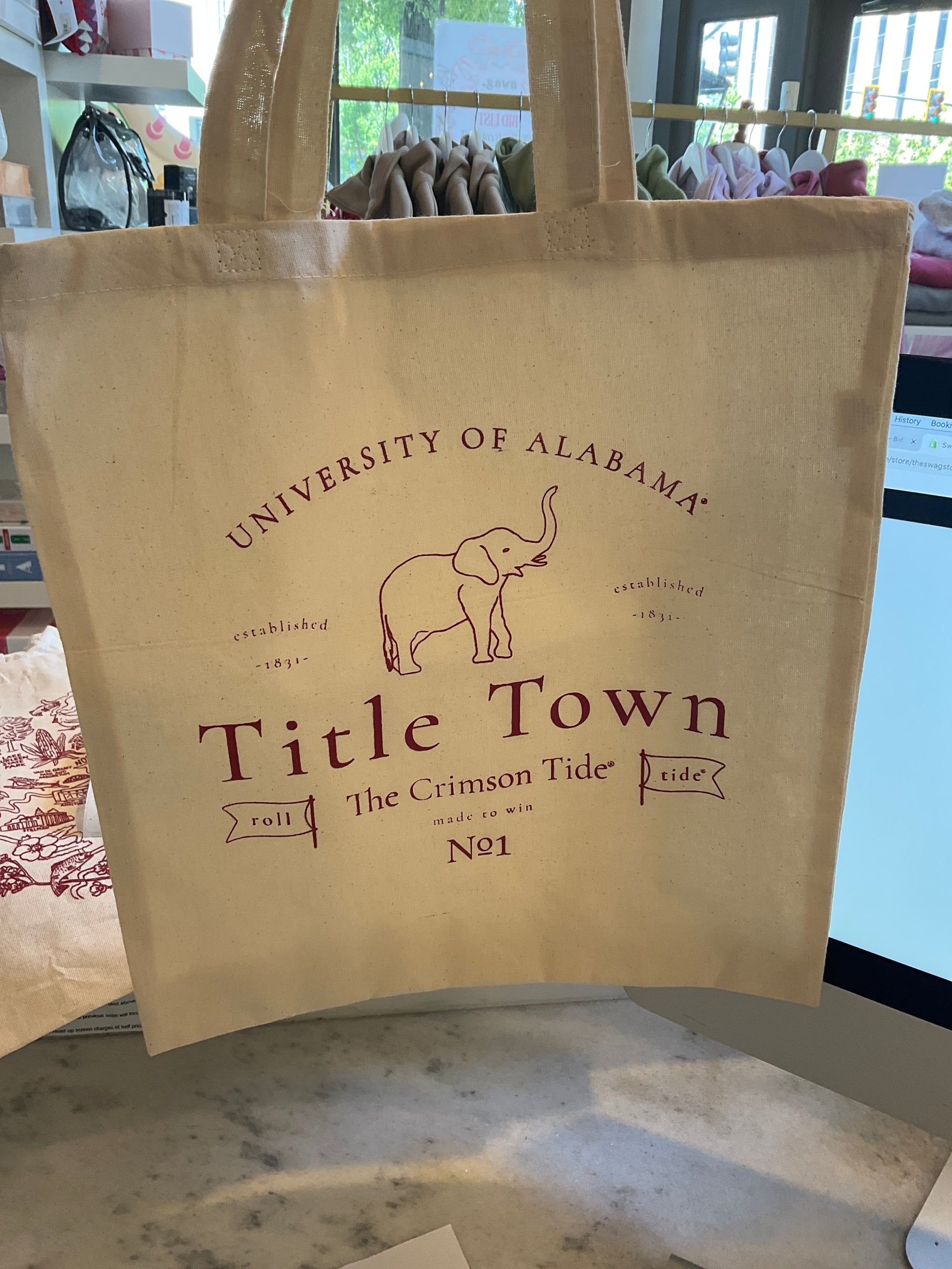 Title Town Canvas Tote