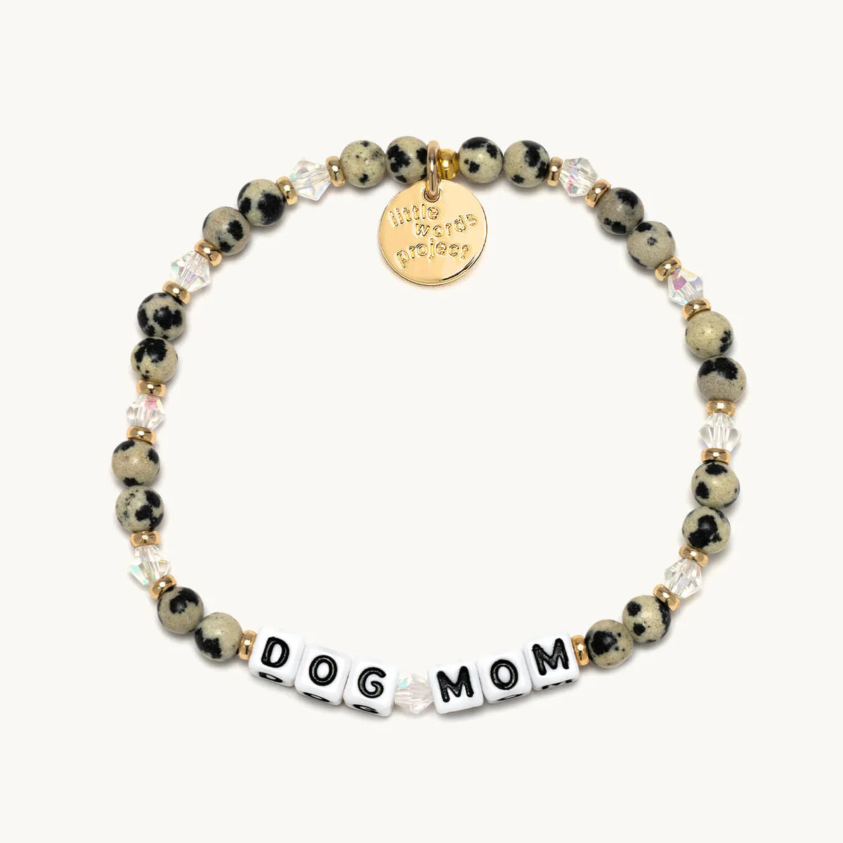 Dog Mom Cookies and Cream Beaded Bracelet
