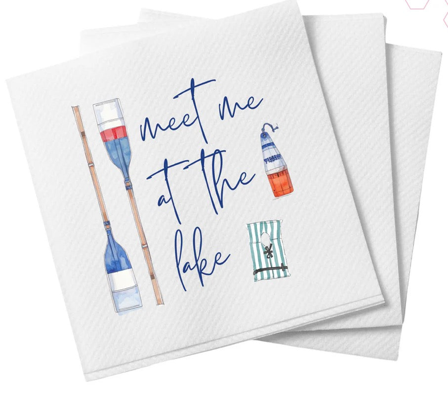 Meet Me at the Lake Cocktail Napkins | Set of 20