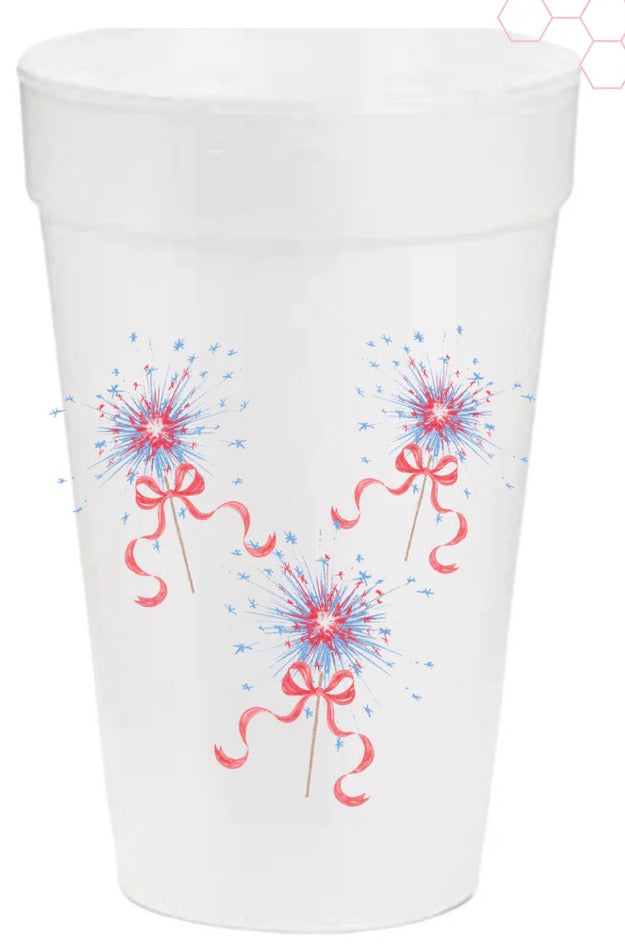 All American Party Styrofoam Cup | Set of 10, 20 oz