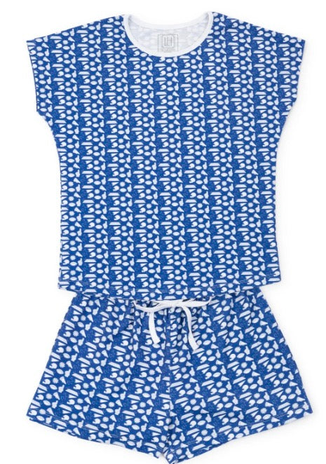 Riley Women's Pajama Short Set - Pep Rally Blue
