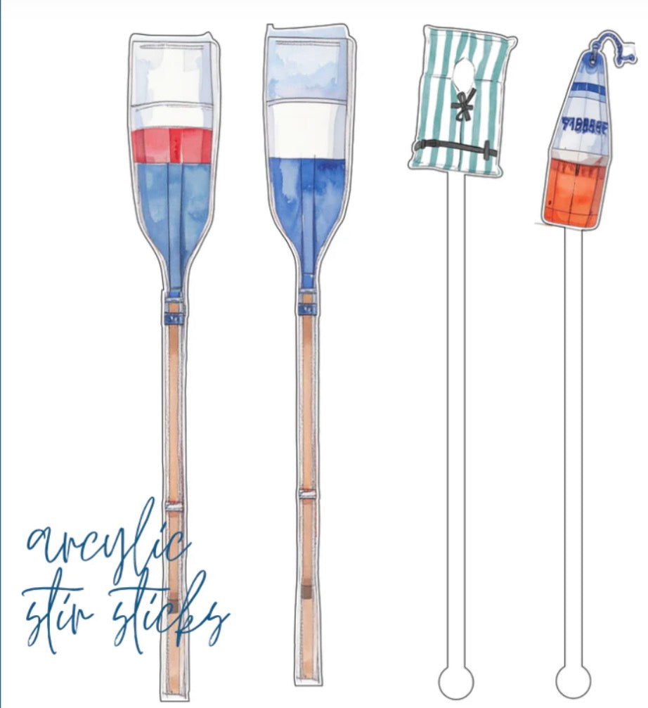 Meet Me at the Lake Acrylic Beverage Stir Stick | Set of 4