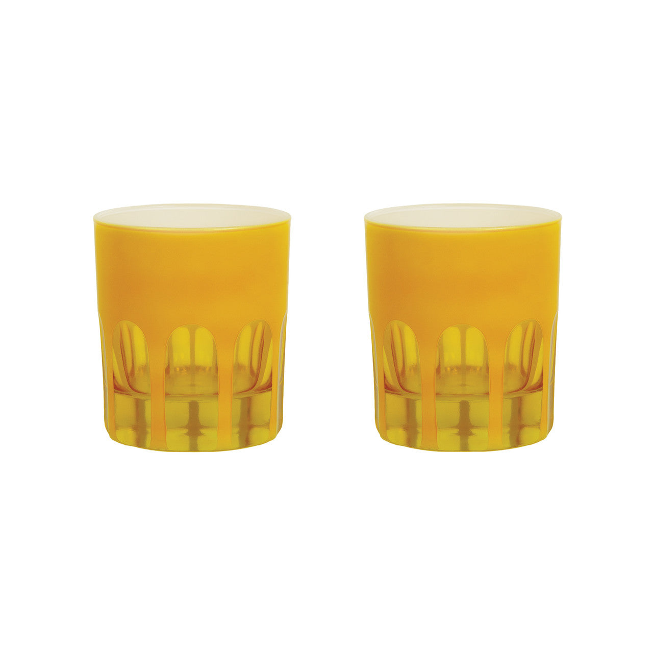 RIALTO GLASS OLD FASHION SET/2, SAFFRON