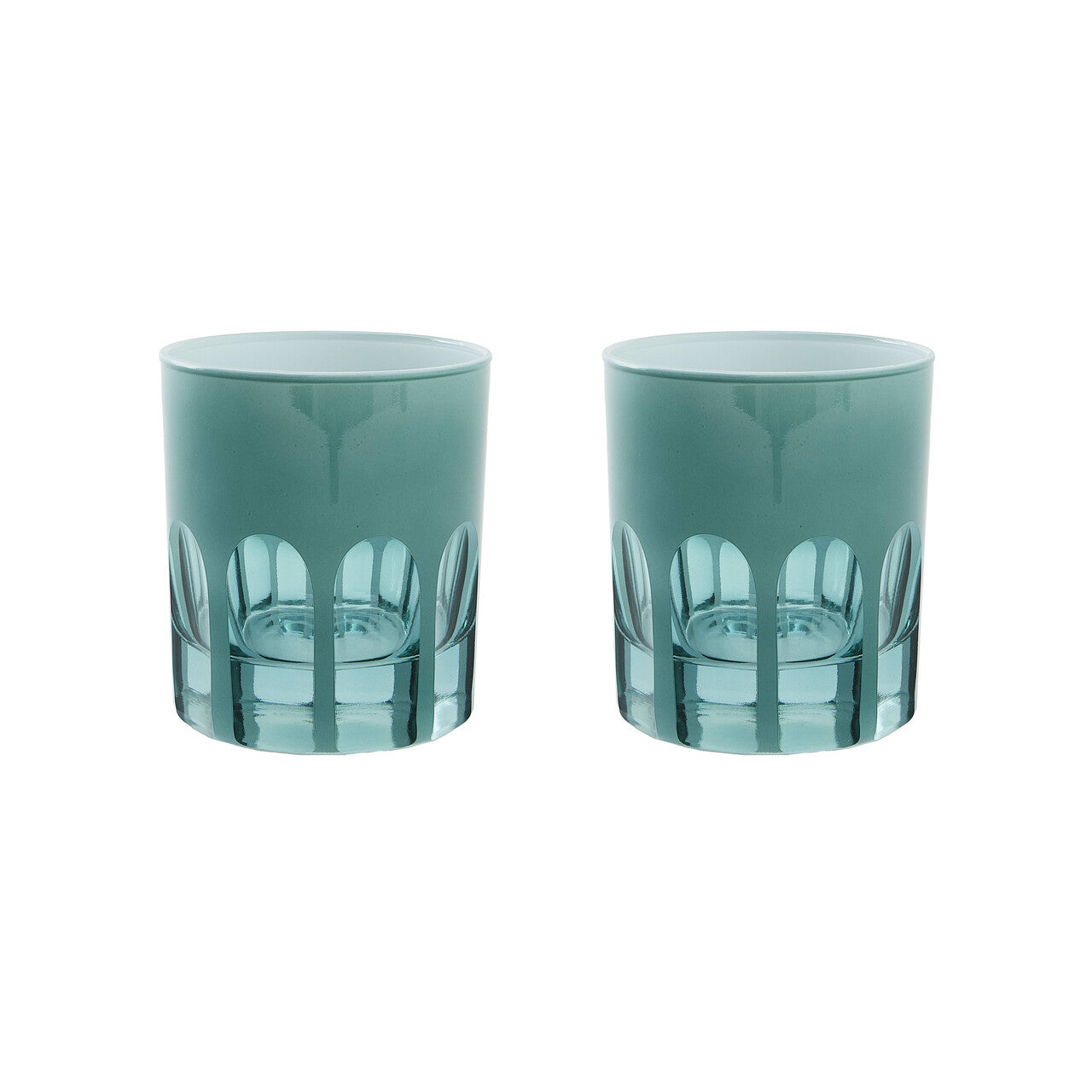 RIALTO GLASS OLD FASHION SET/2, TEALA