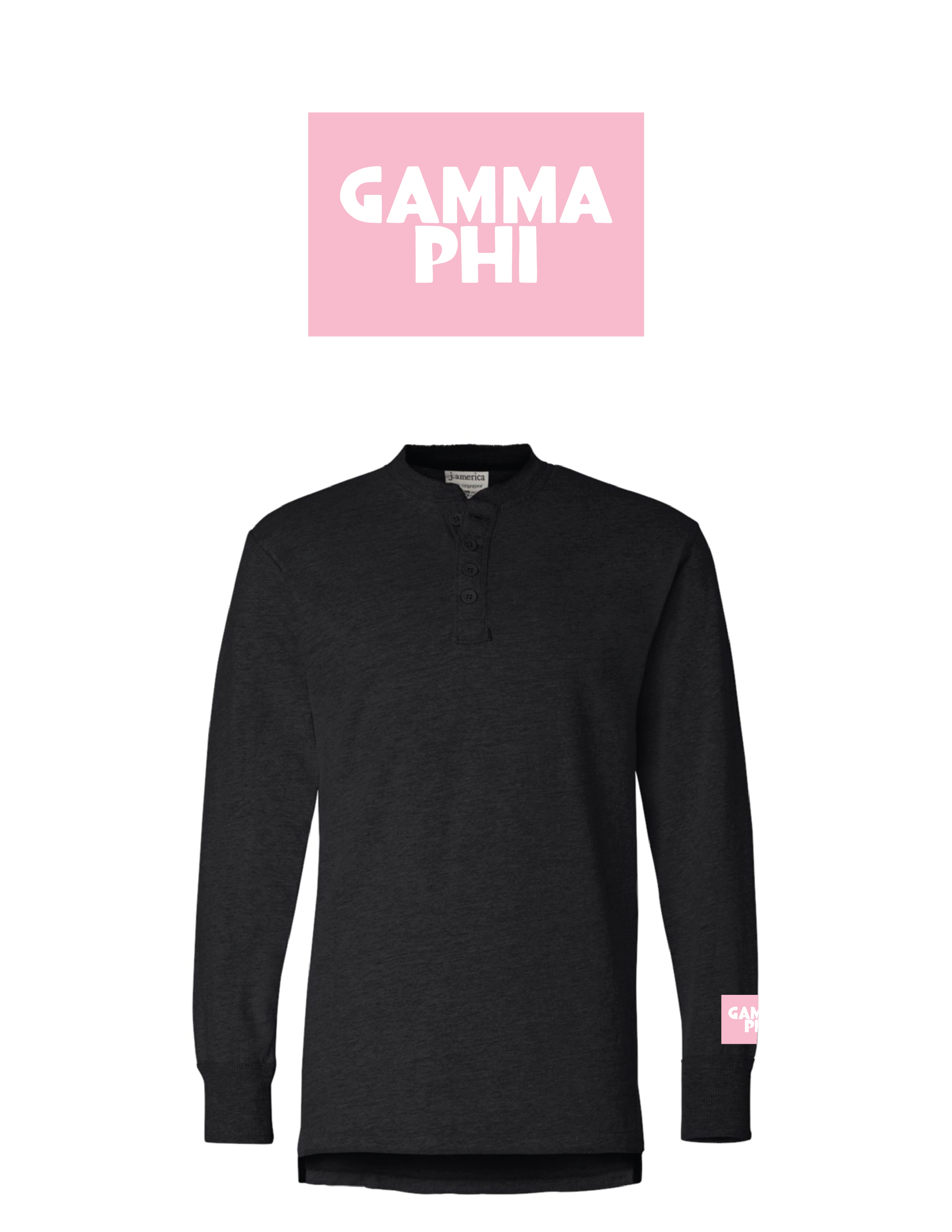 Sorority Patch greys Henley