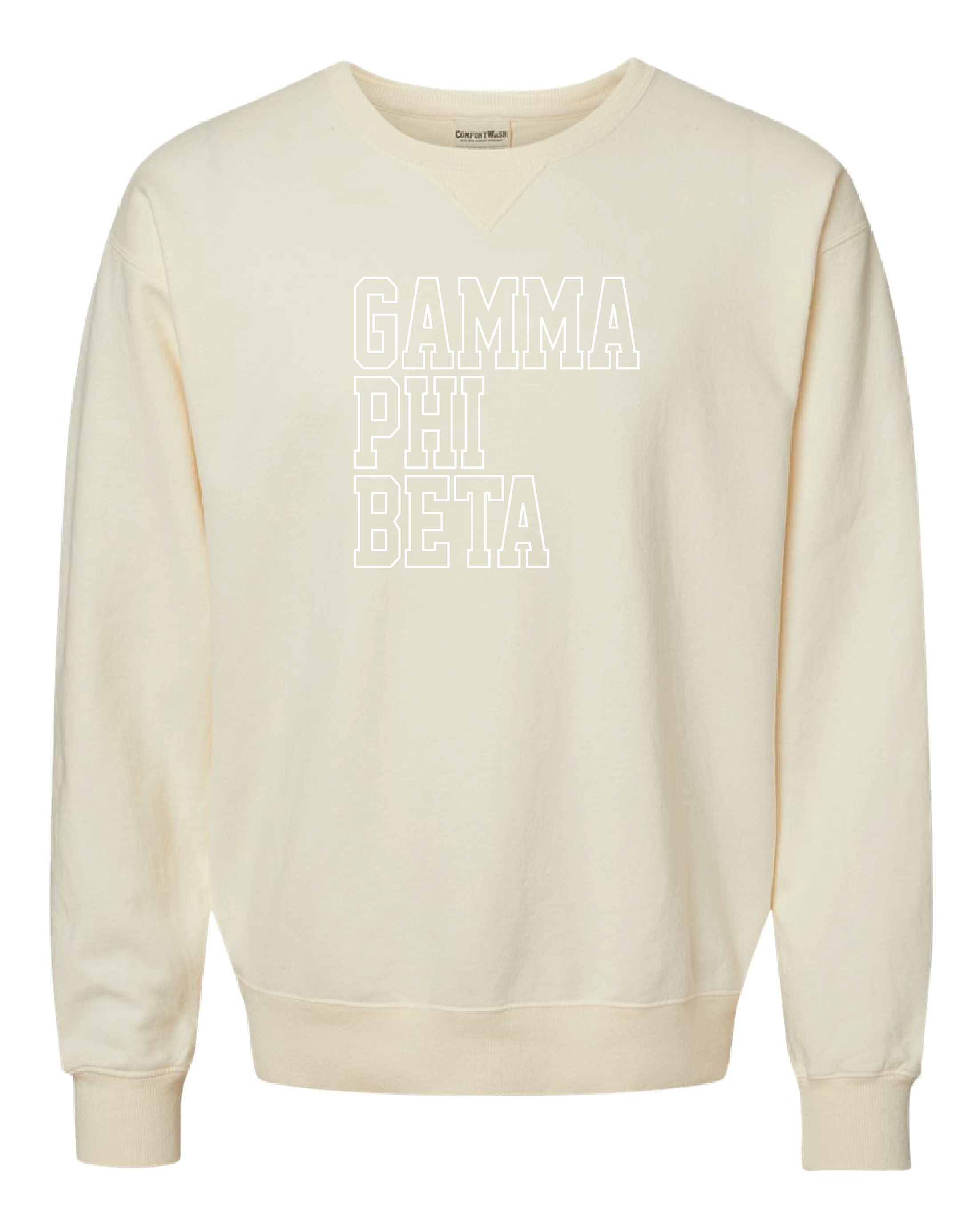 GPhi Block Letter Embroidered Crewneck