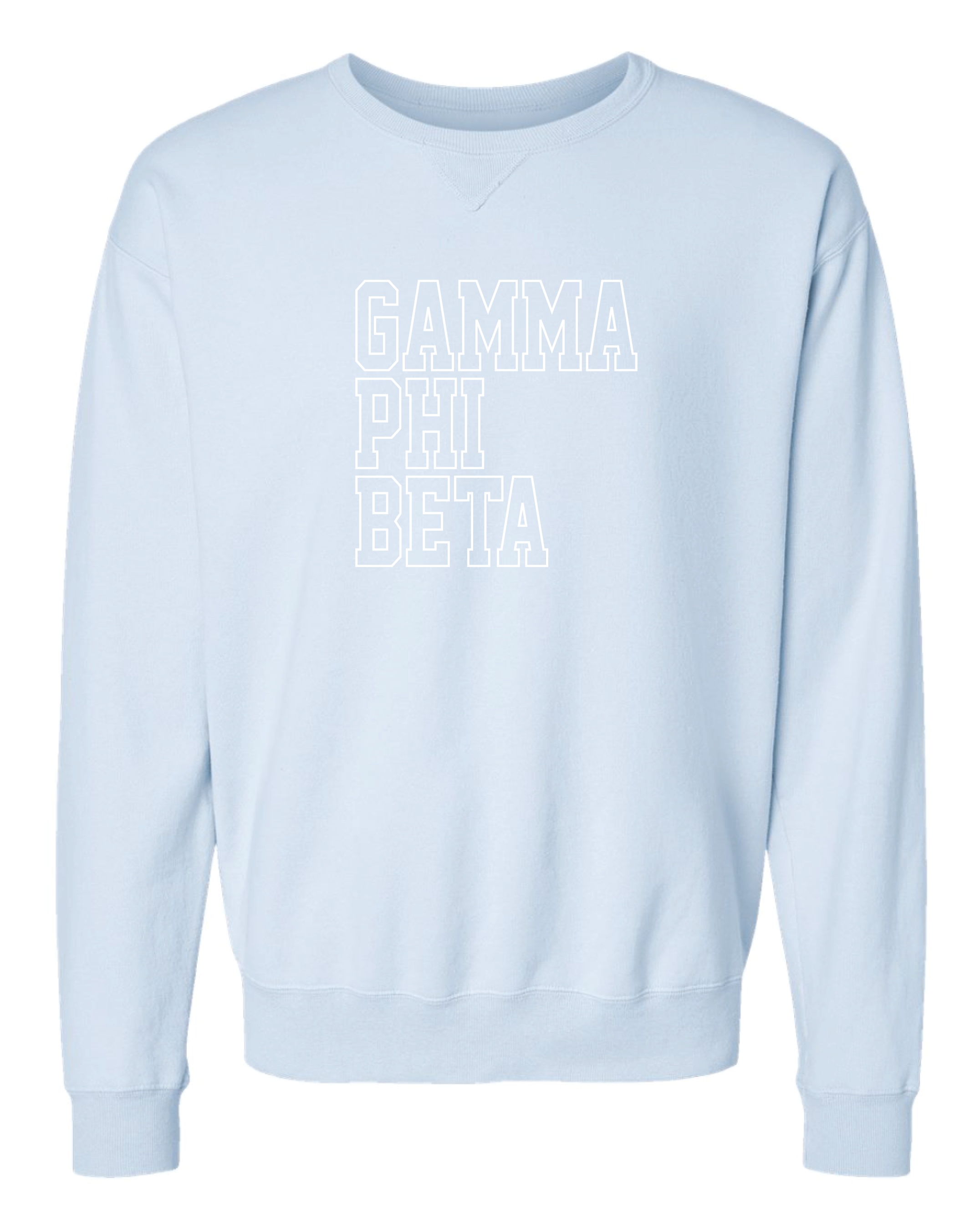GPhi Block Letter Embroidered Crewneck
