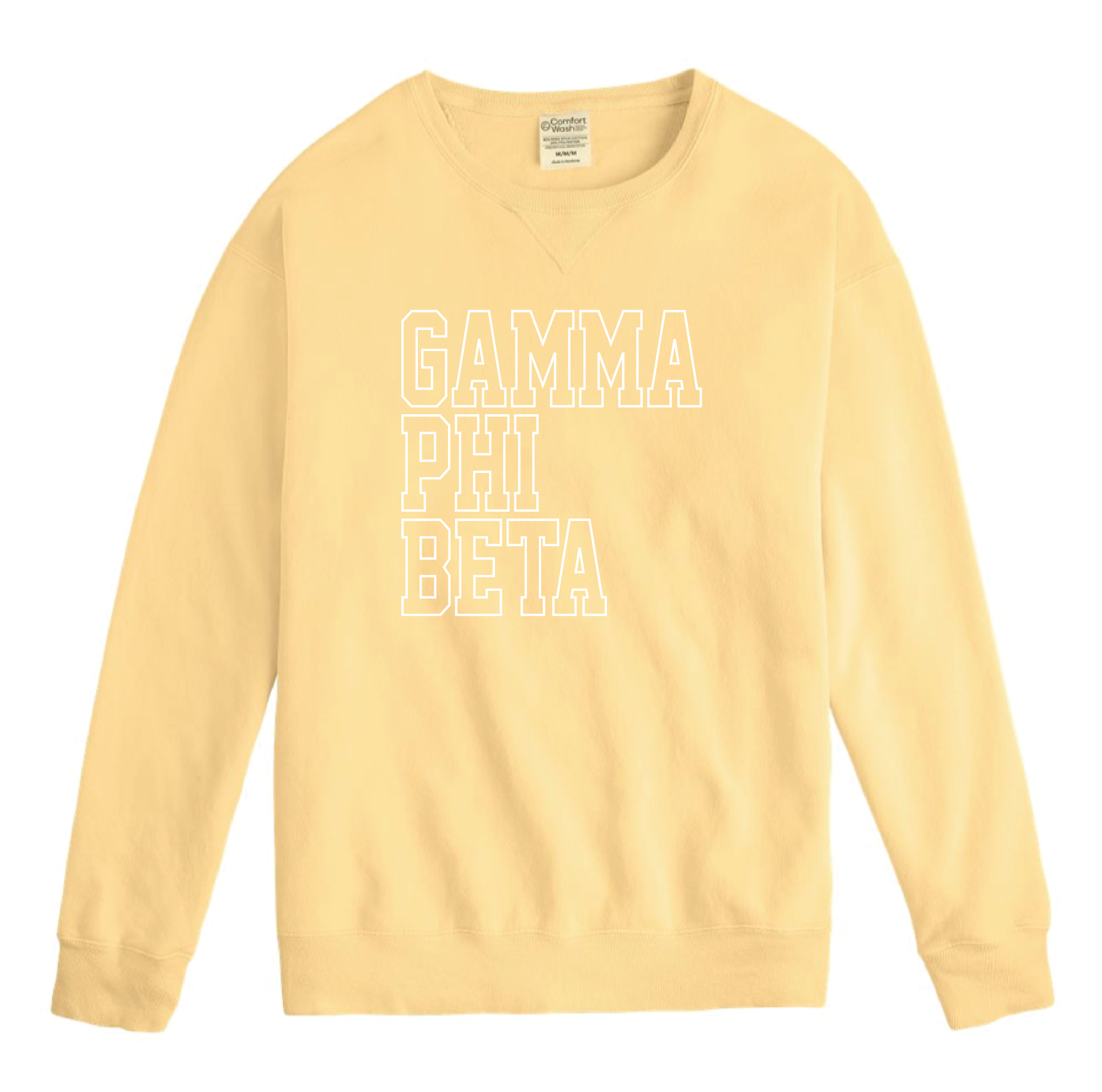 GPhi Block Letter Embroidered Crewneck