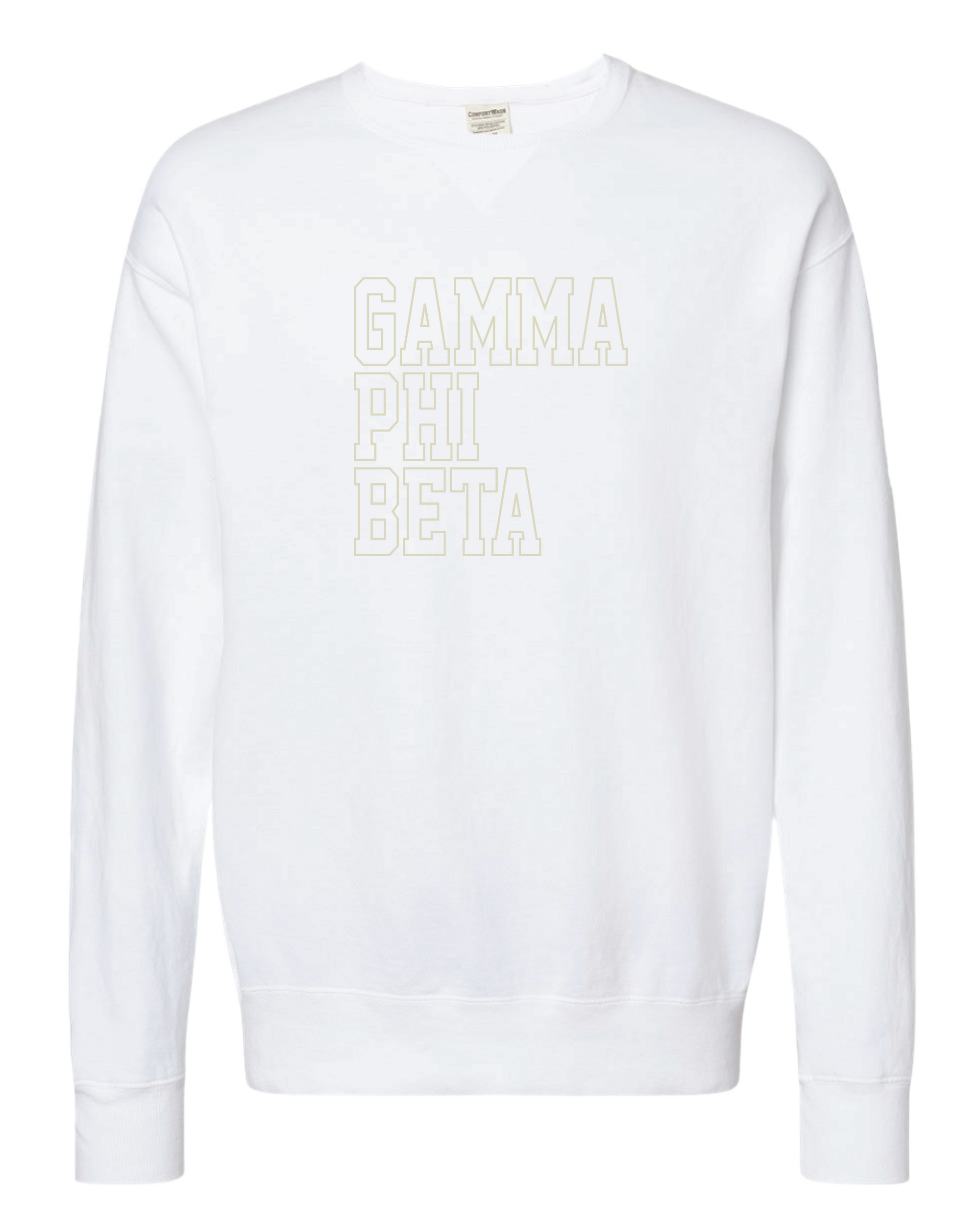 GPhi Block Letter Embroidered Crewneck