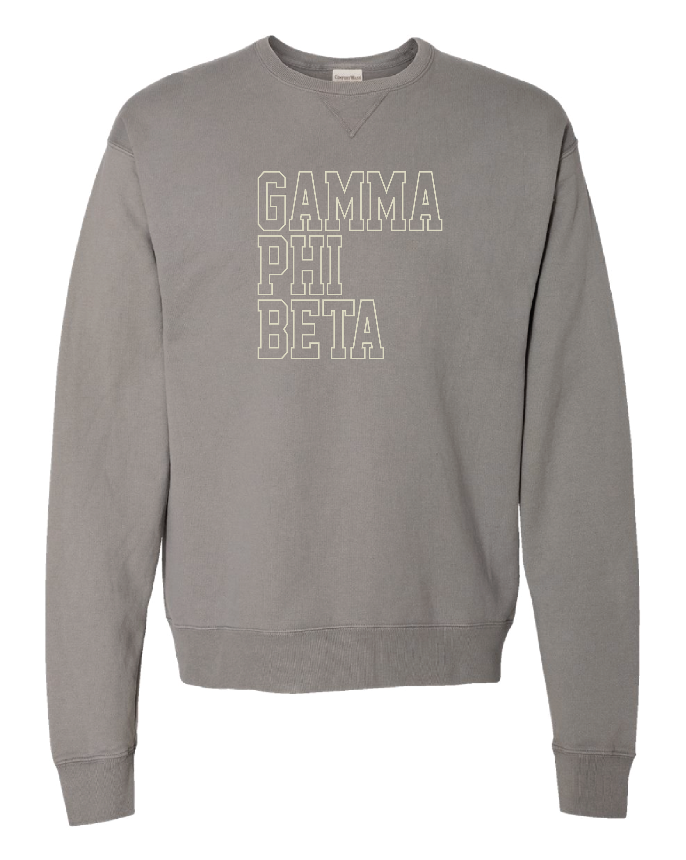 GPhi Block Letter Embroidered Crewneck