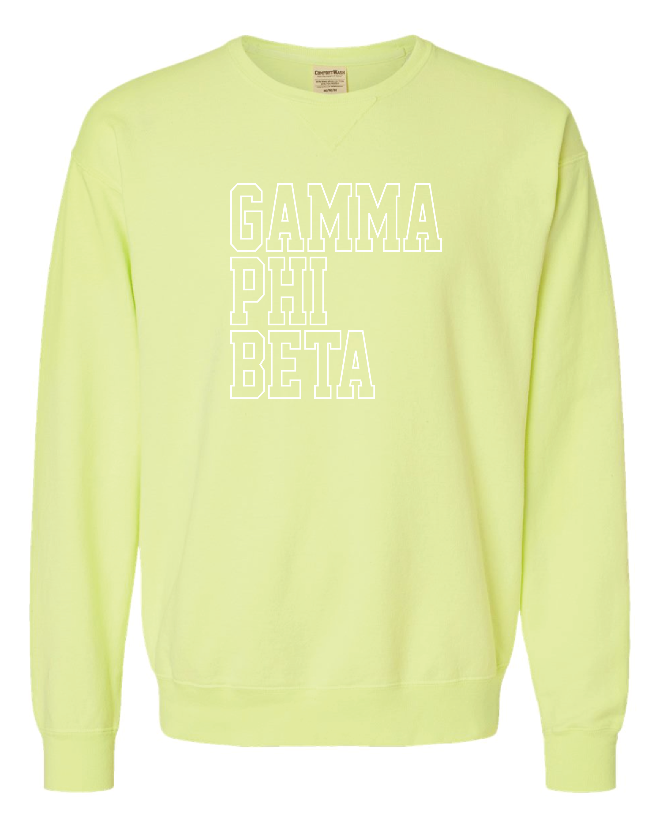 GPhi Block Letter Embroidered Crewneck